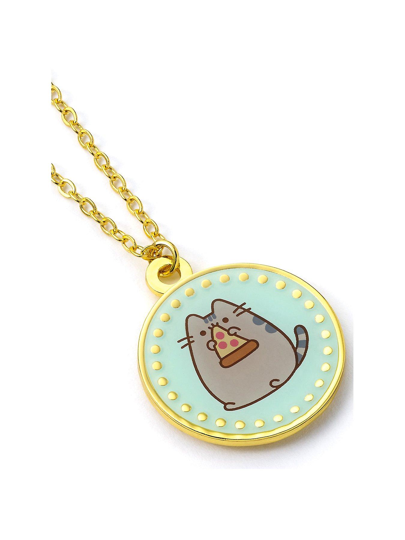 Product photograph of Pusheen The Cat Pizza Necklace from very.co.uk