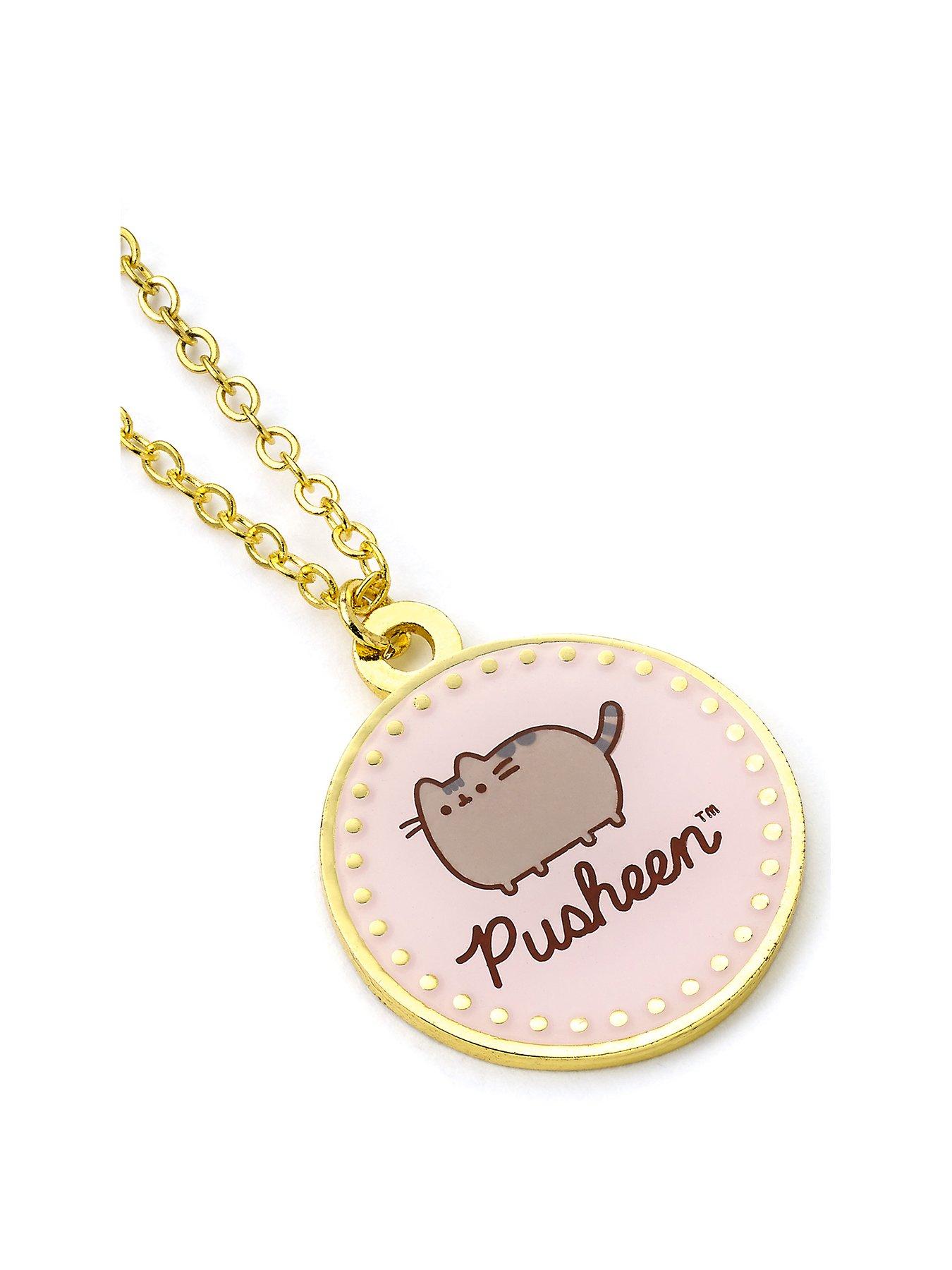 Pusheen the Cat Pink name Necklace