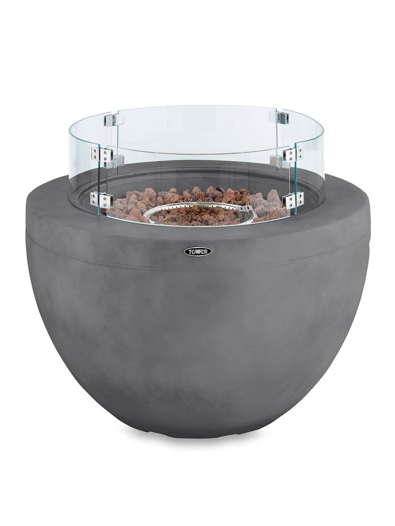 Product photograph of Tower Magna Round Gas Fire Pit from very.co.uk