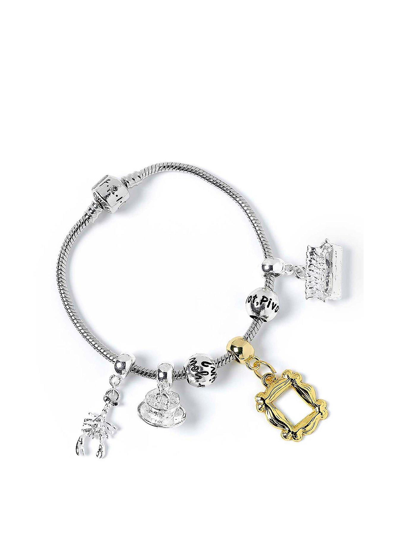 Product photograph of Friends Tv Show Charm Bracelet With Four Charms from very.co.uk