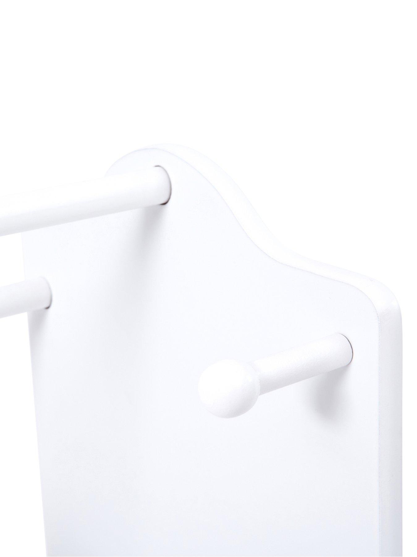 Image 5 of 7 of Liberty House White Wooden Dress Up unit with Grey Storage bins