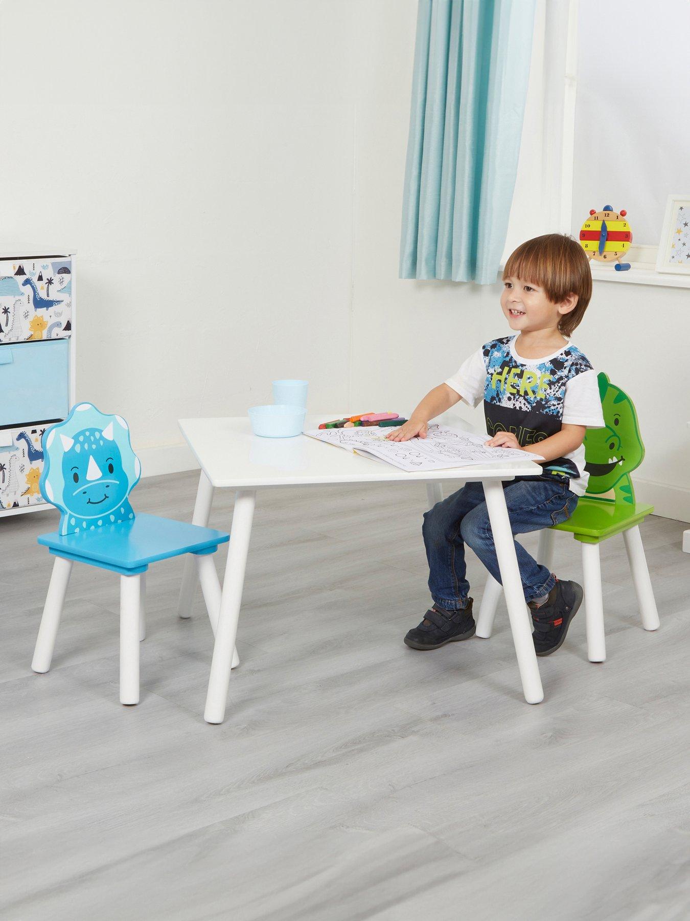 Product photograph of Liberty House Kids Dinosaur Table And Two Chairs Set from very.co.uk