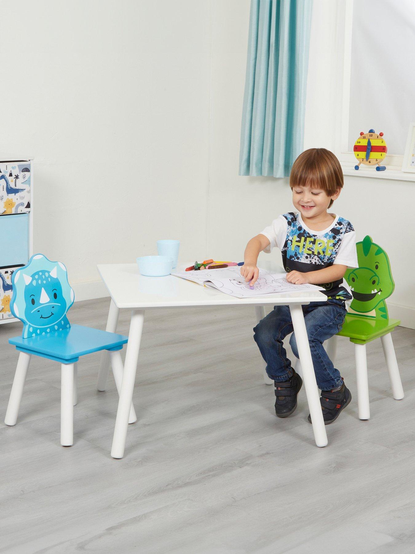 Image 4 of 7 of Liberty House Kids Dinosaur Table and Two Chairs set