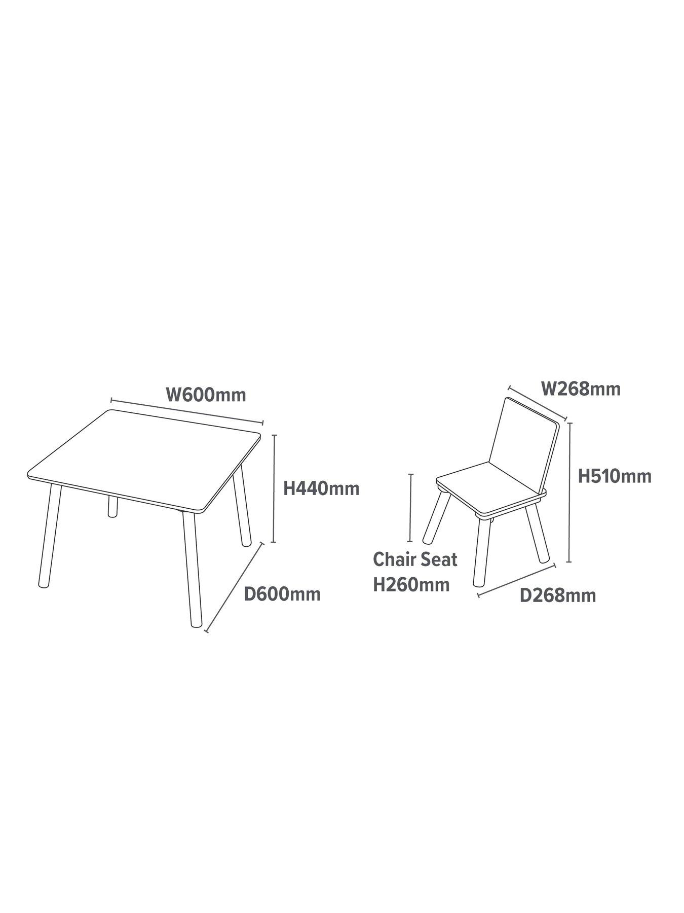 Image 7 of 7 of Liberty House Kids Grey and Pinewood Table and Two Chairs set