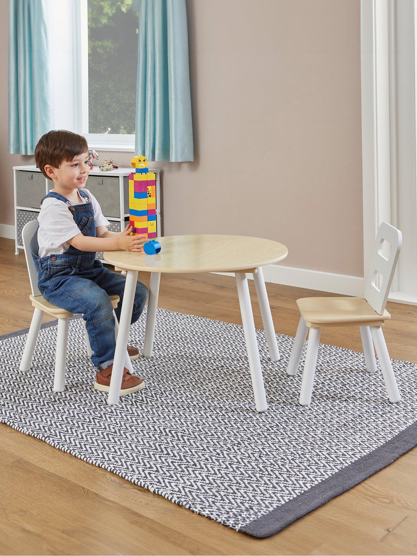 Product photograph of Liberty House Kids Round Table And Two Chairs Set from very.co.uk