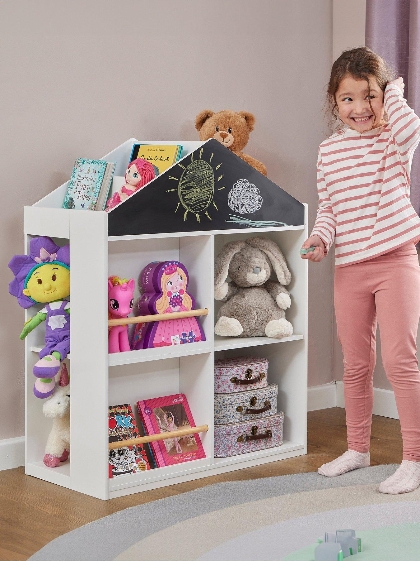 Product photograph of Liberty House Kids White Blackboard Bookcase And Storage Cabinet from very.co.uk