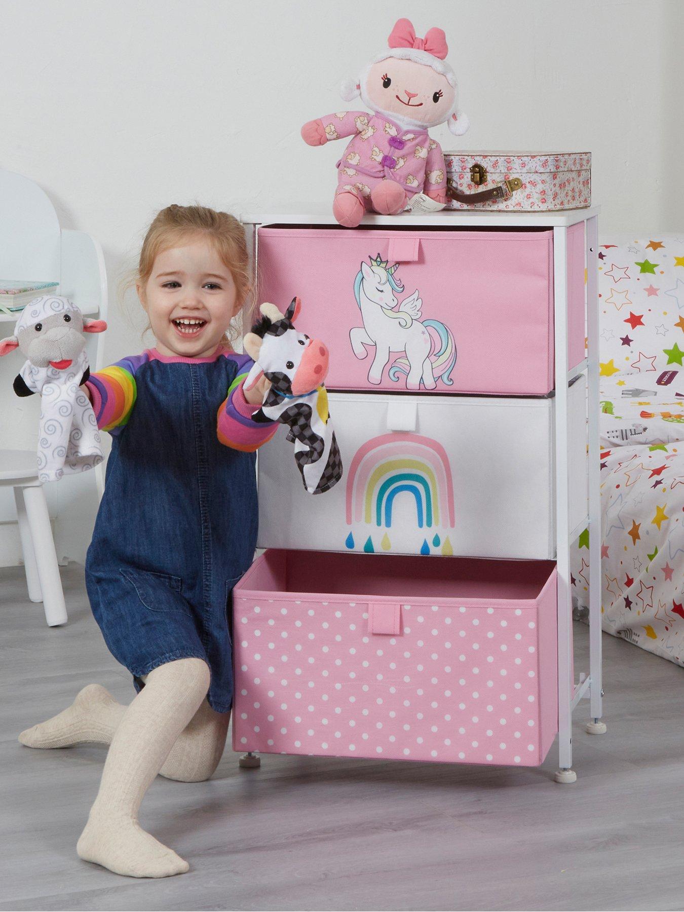 Product photograph of Liberty House Unicorn Three Drawer Storage Chest from very.co.uk
