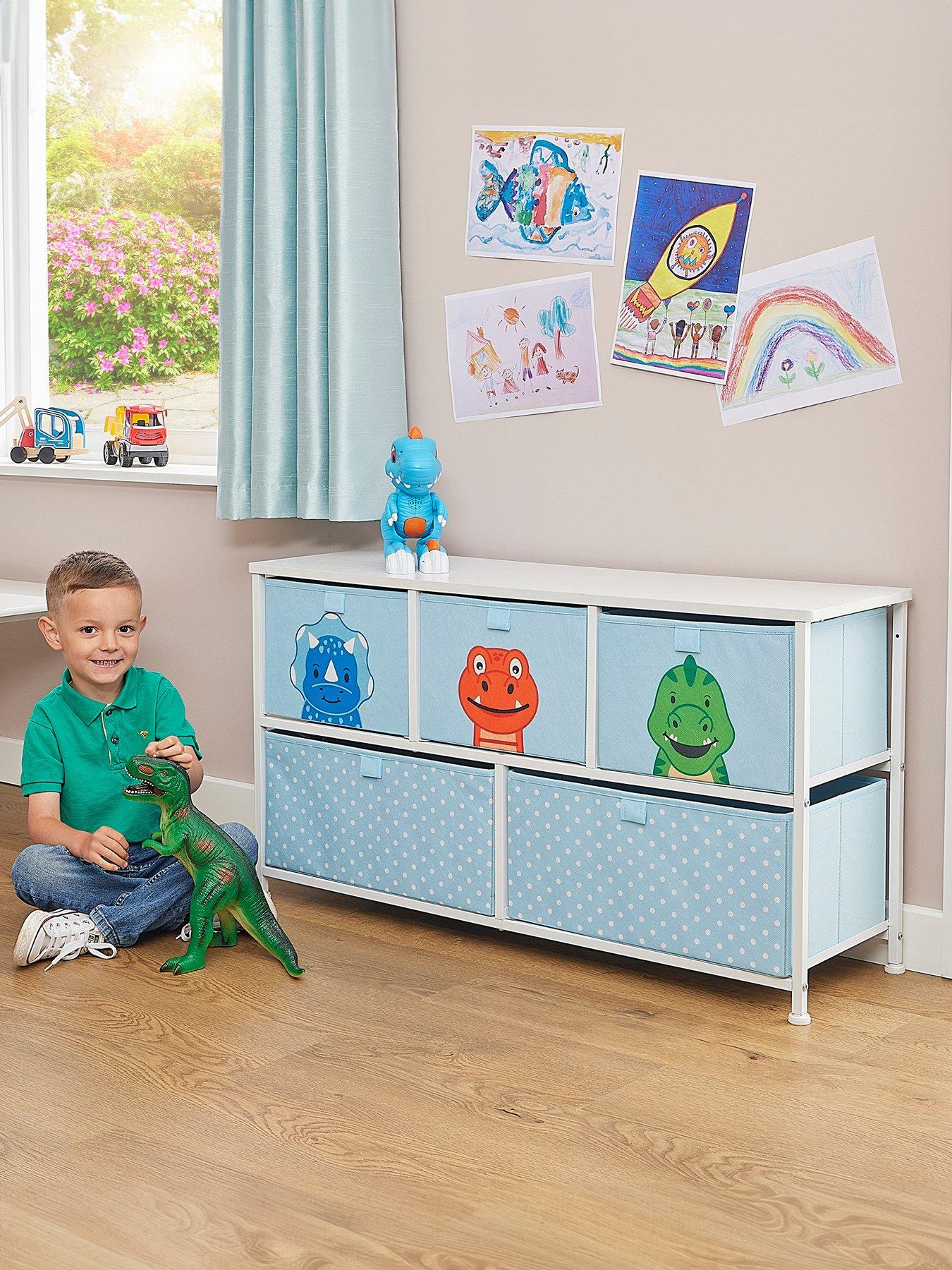 Product photograph of Liberty House Dinosaur Five Drawer Storage Chest from very.co.uk