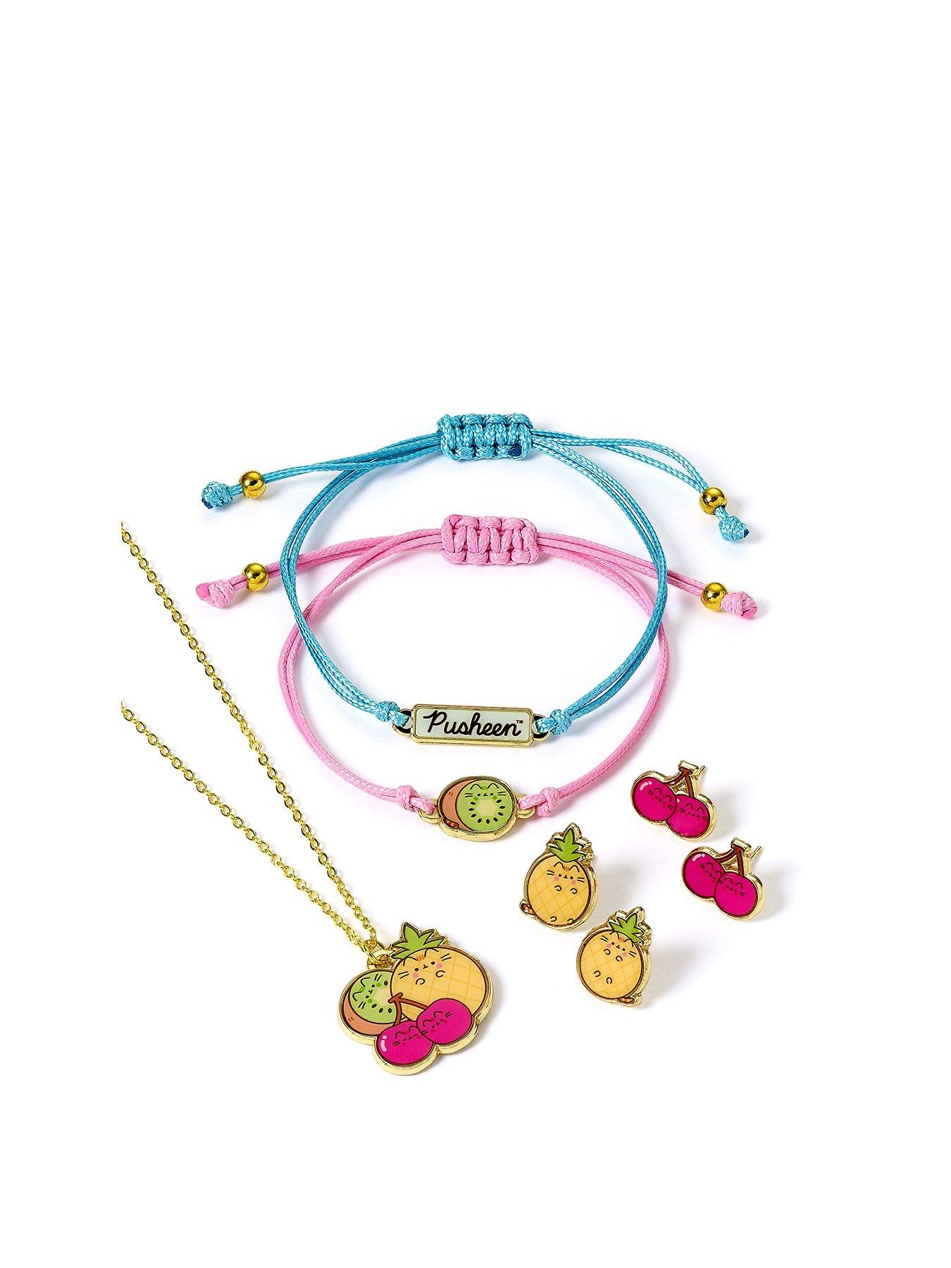 Product photograph of Pusheen The Cat Fruits Themed Jewellery Set from very.co.uk