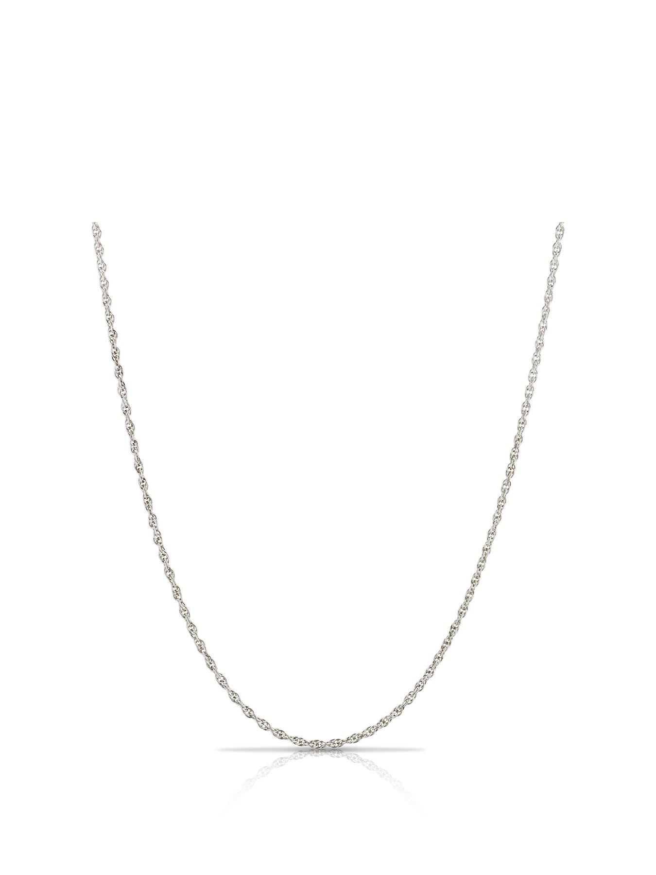 Product photograph of H Samuel Sterling Silver 20 Inch Dainty Prince Of Wales Chain from very.co.uk