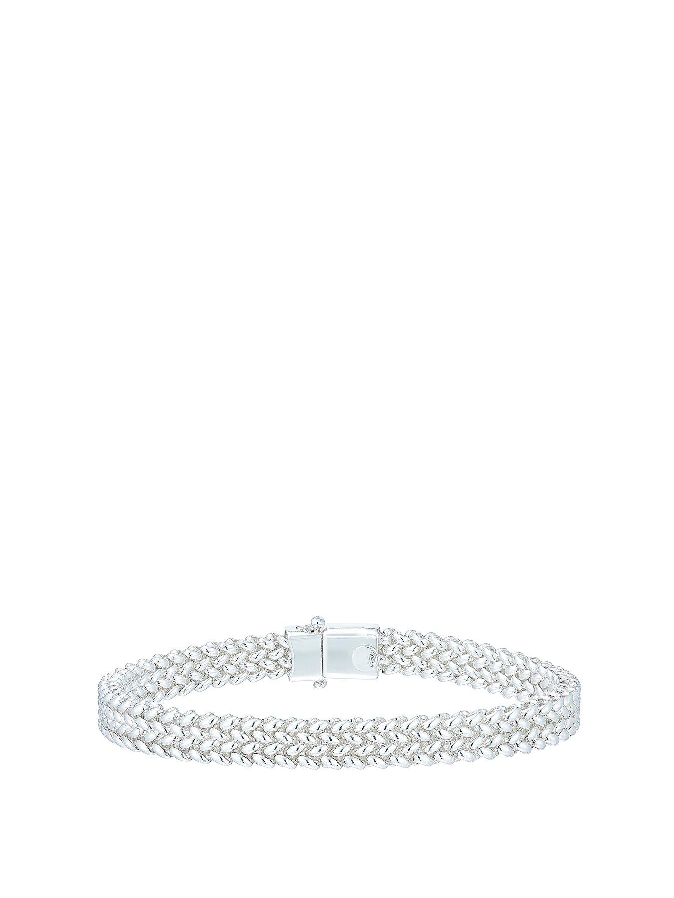 undefined Sterling Silver 7.5 Woven Bracelet