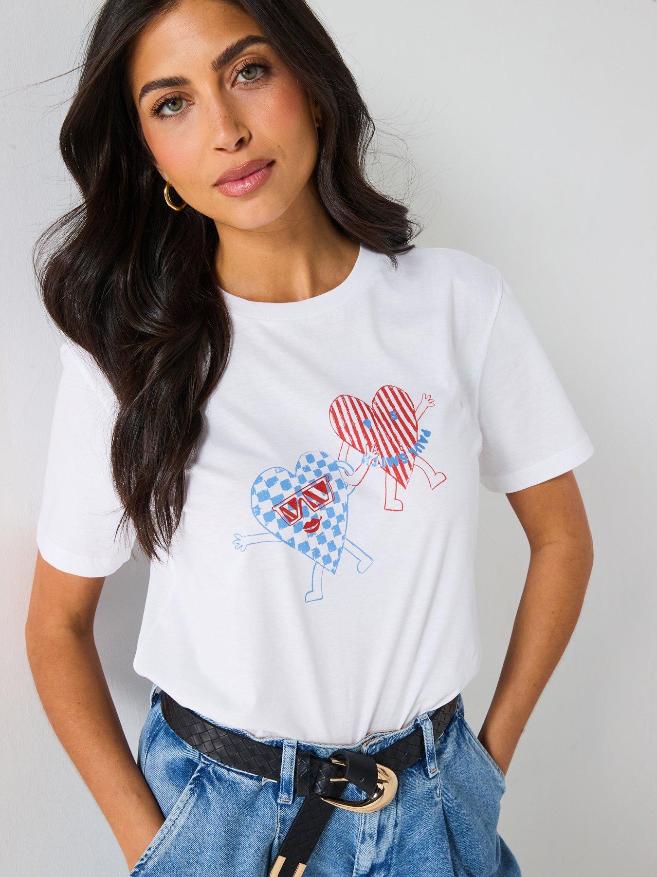 undefined Cool Hearts T-Shirt - White