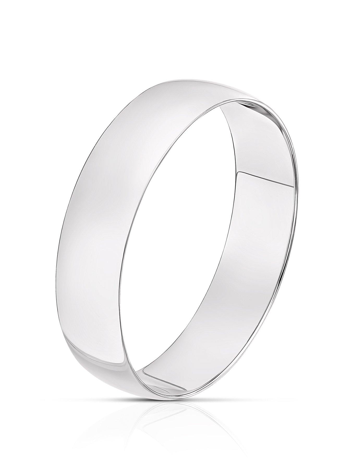 Image 2 of 4 of H. Samuel Platinum 5mm Heavy D Shape Wedding Ring