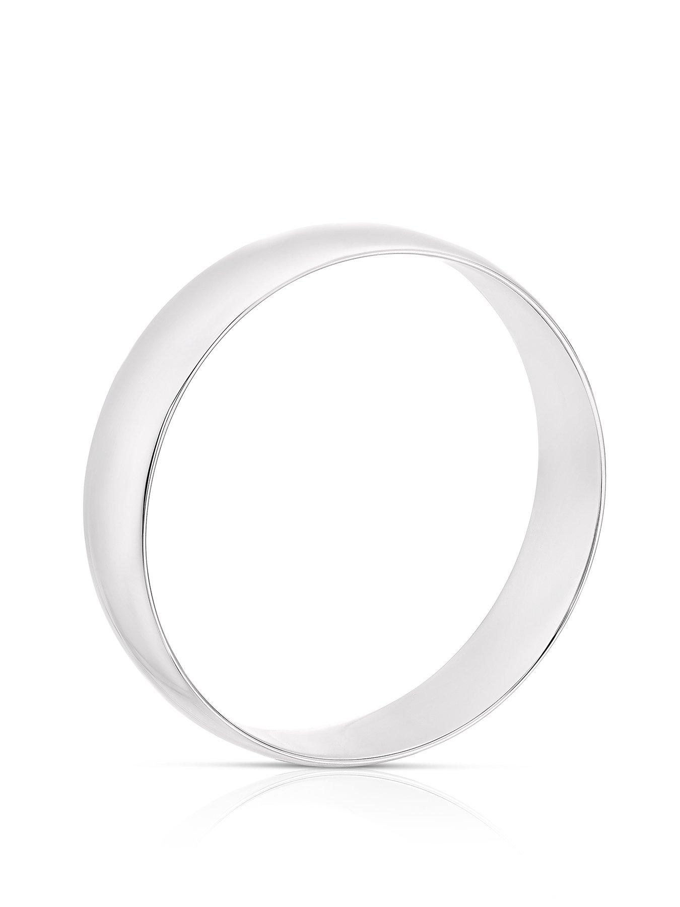 Image 3 of 4 of H. Samuel Platinum 5mm Heavy D Shape Wedding Ring