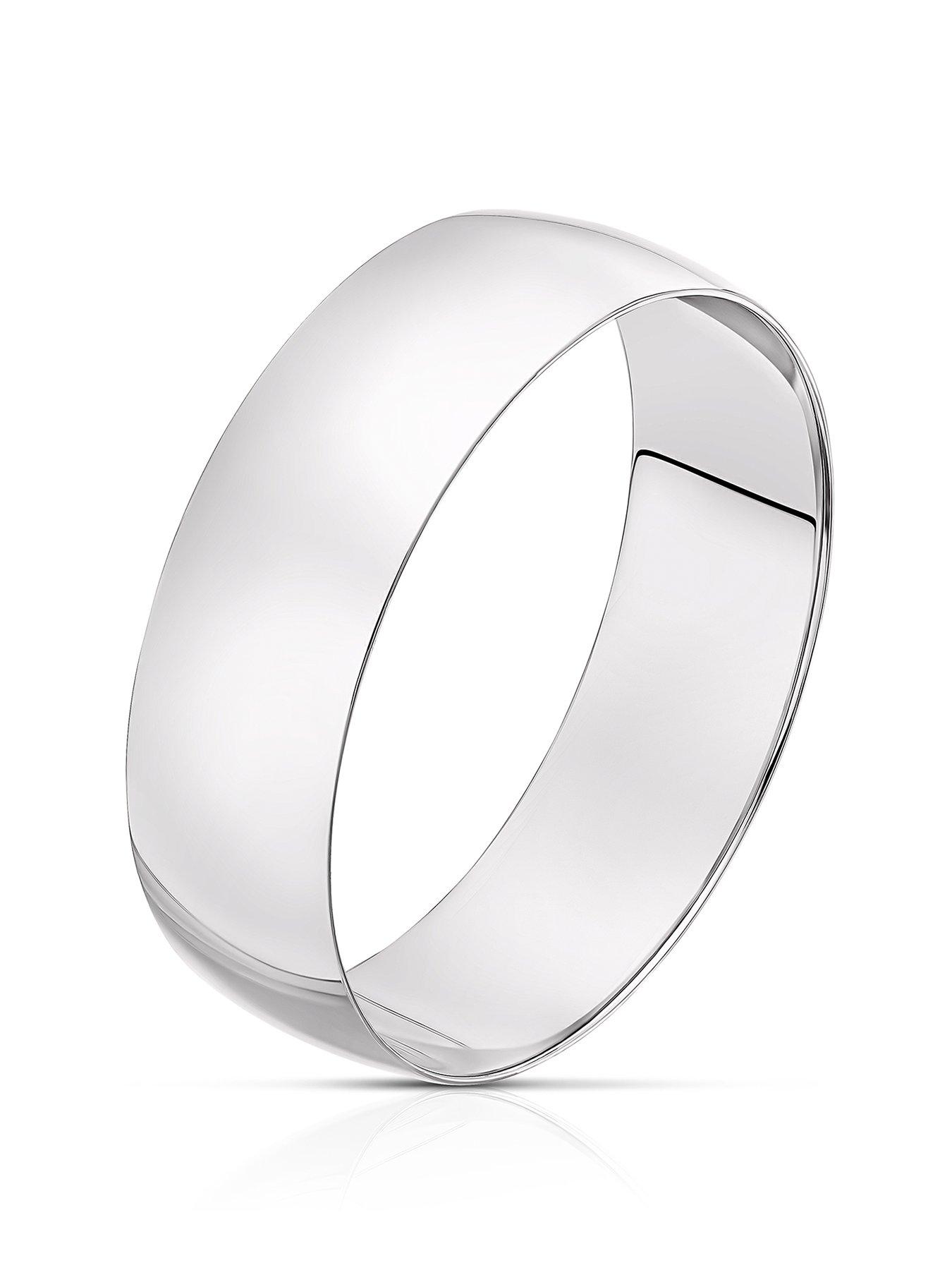 Image 2 of 4 of H. Samuel Platinum 6mm Heavy D Shape Wedding Ring