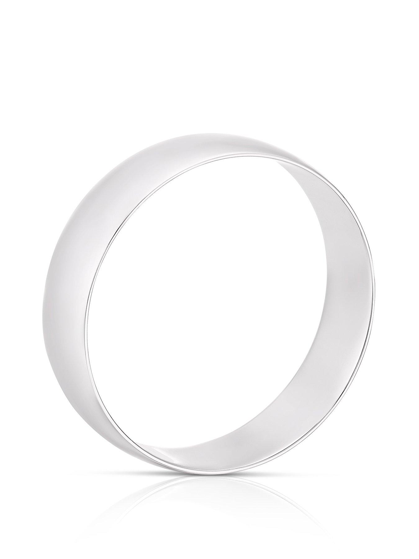 Sterling Silver Wedding Rings Hsamuel Samuel Platinum 6mm