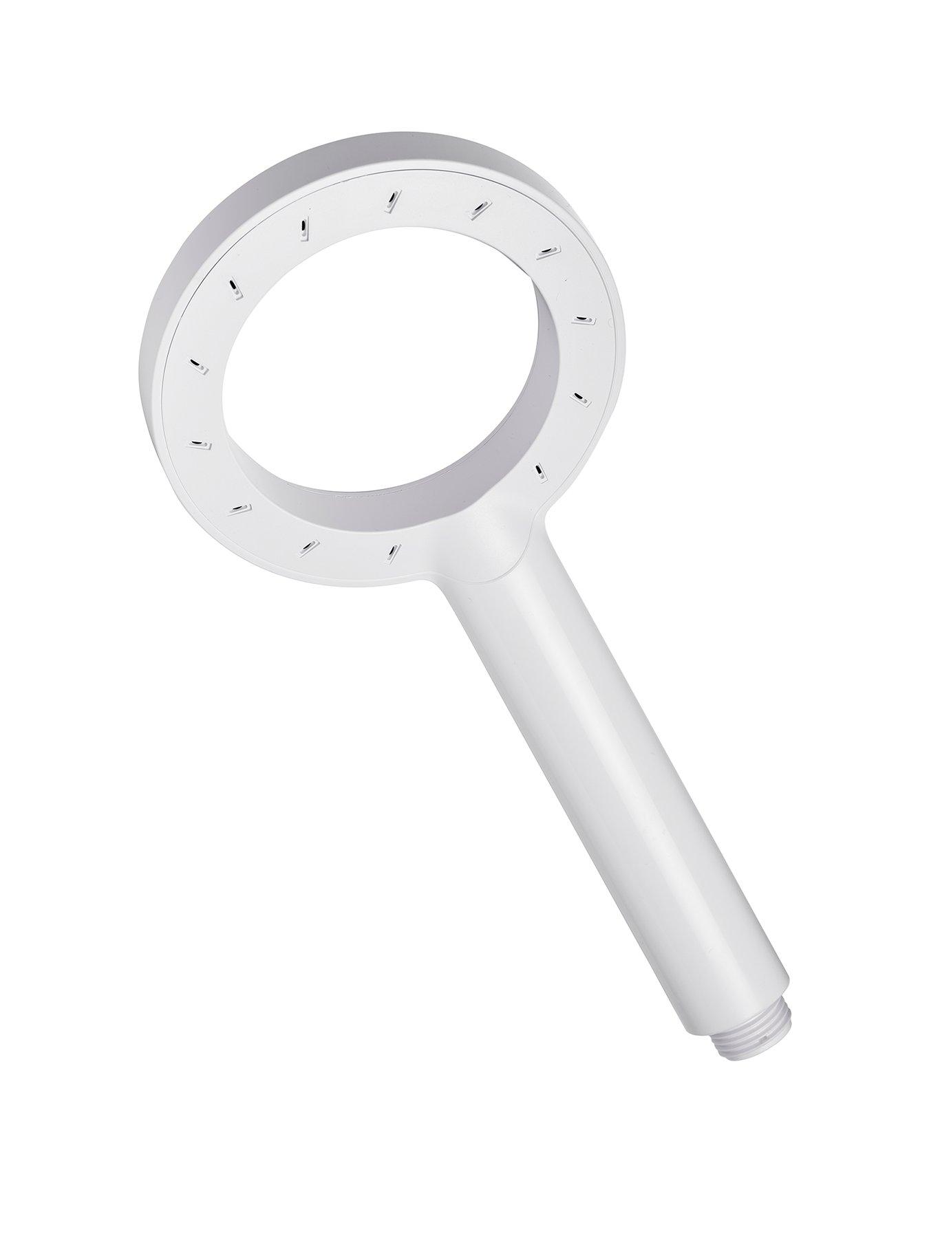 Product photograph of Triton Kylie Universal Single Spray Shower Head - White from very.co.uk