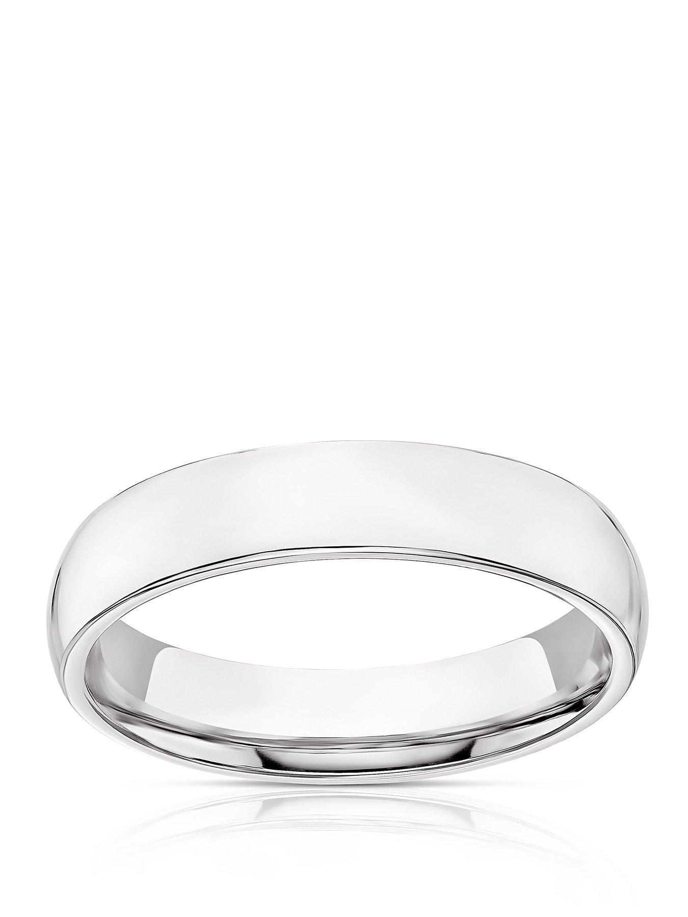 H. Samuel 9ct White Gold 4mm Extra Heavy Court Wedding Ring