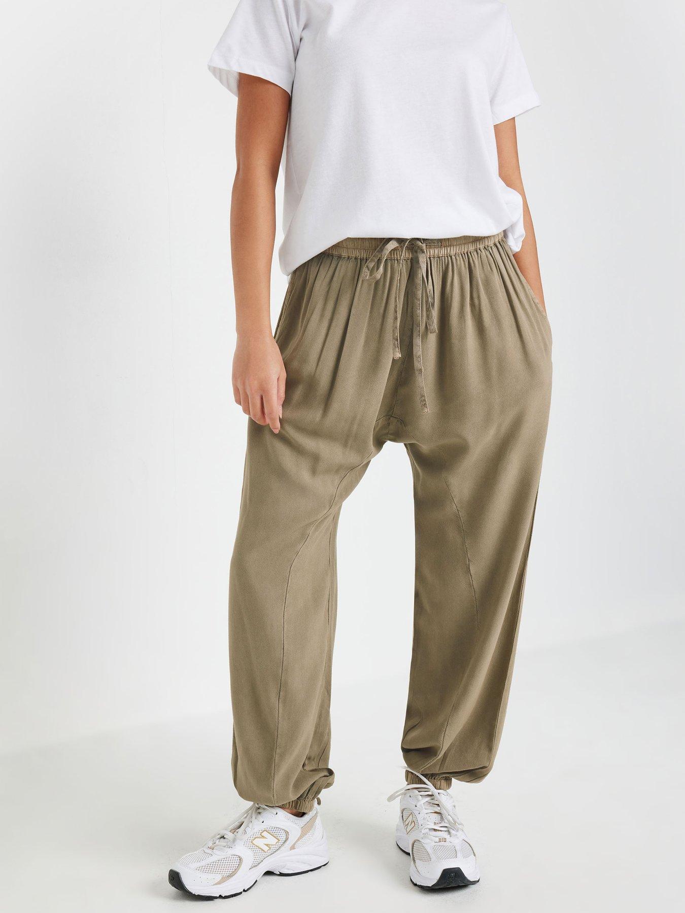 undefined Petite Seam Detail Cuff Trouser - Brown
