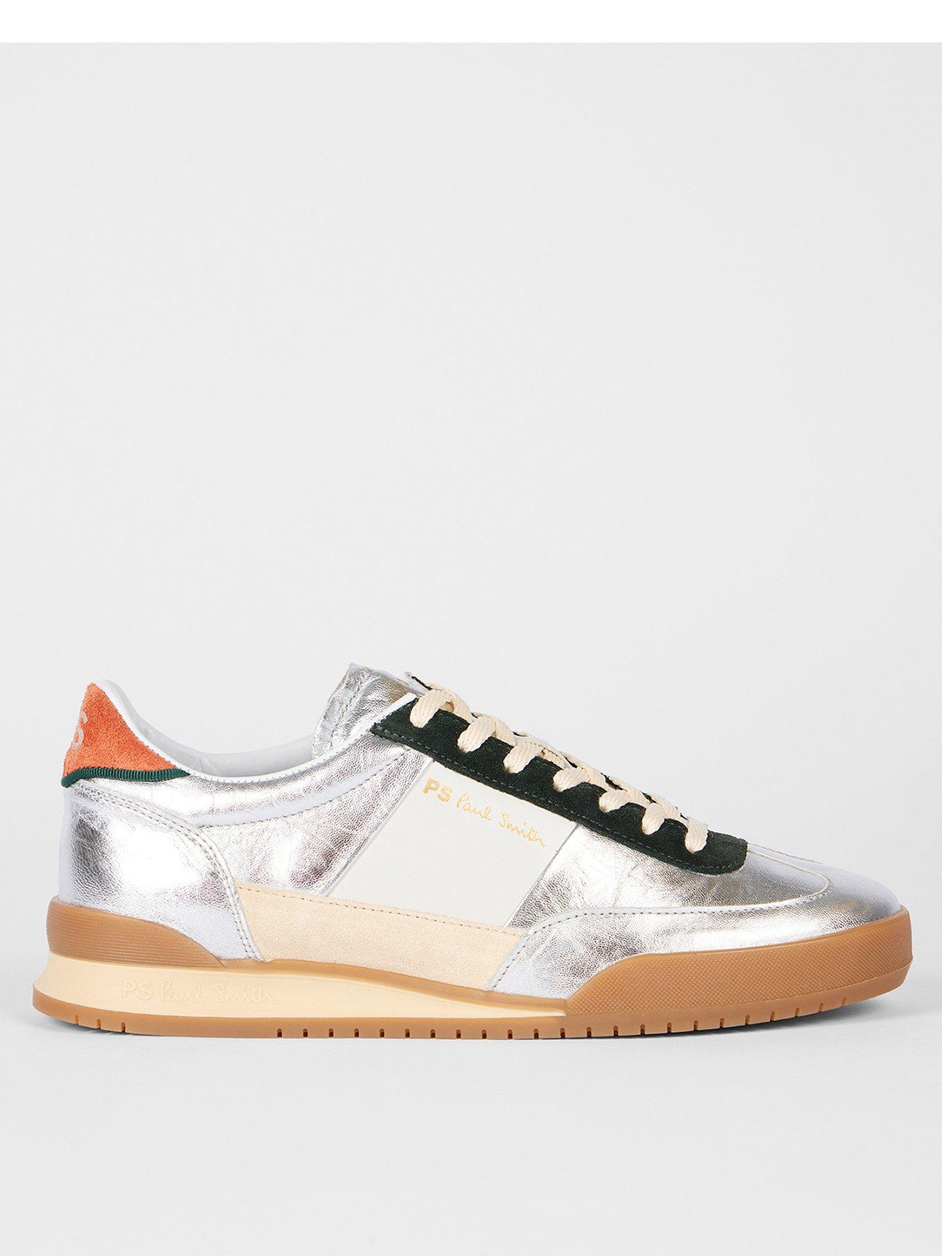 undefined Dover Silver Trainers - Silver/Red