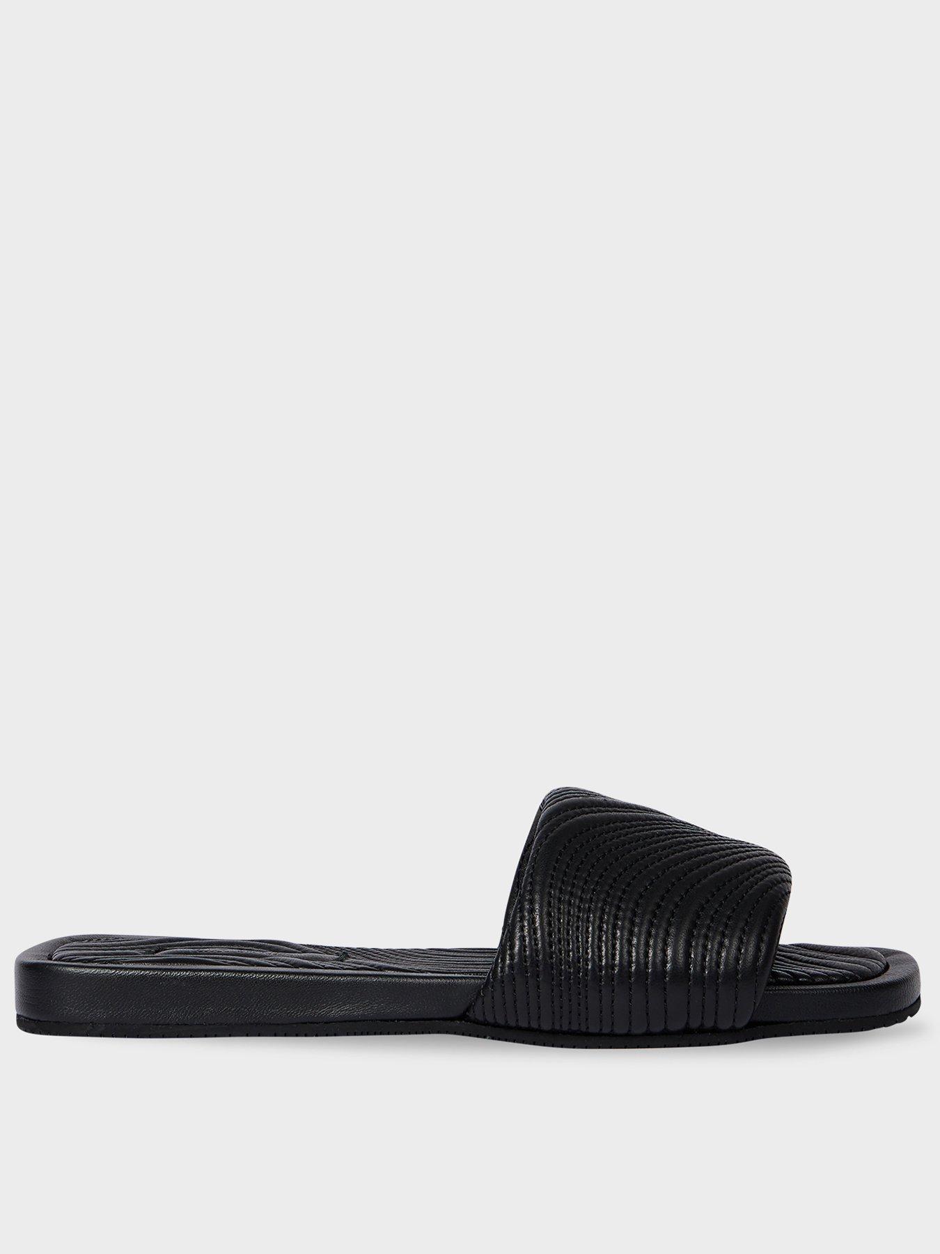 undefined Laurel Swirl Slip On Sandals - Black