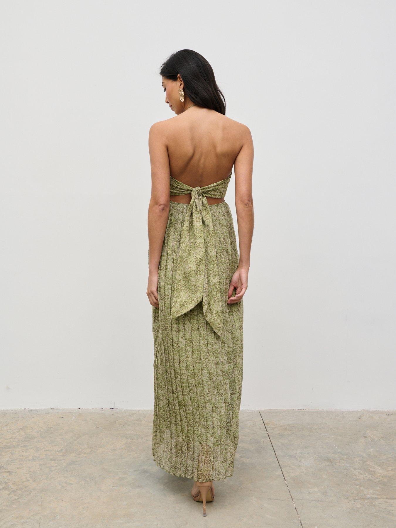 Pretty Lavish Lucie Cut Out Maxi Dress - Green | Very