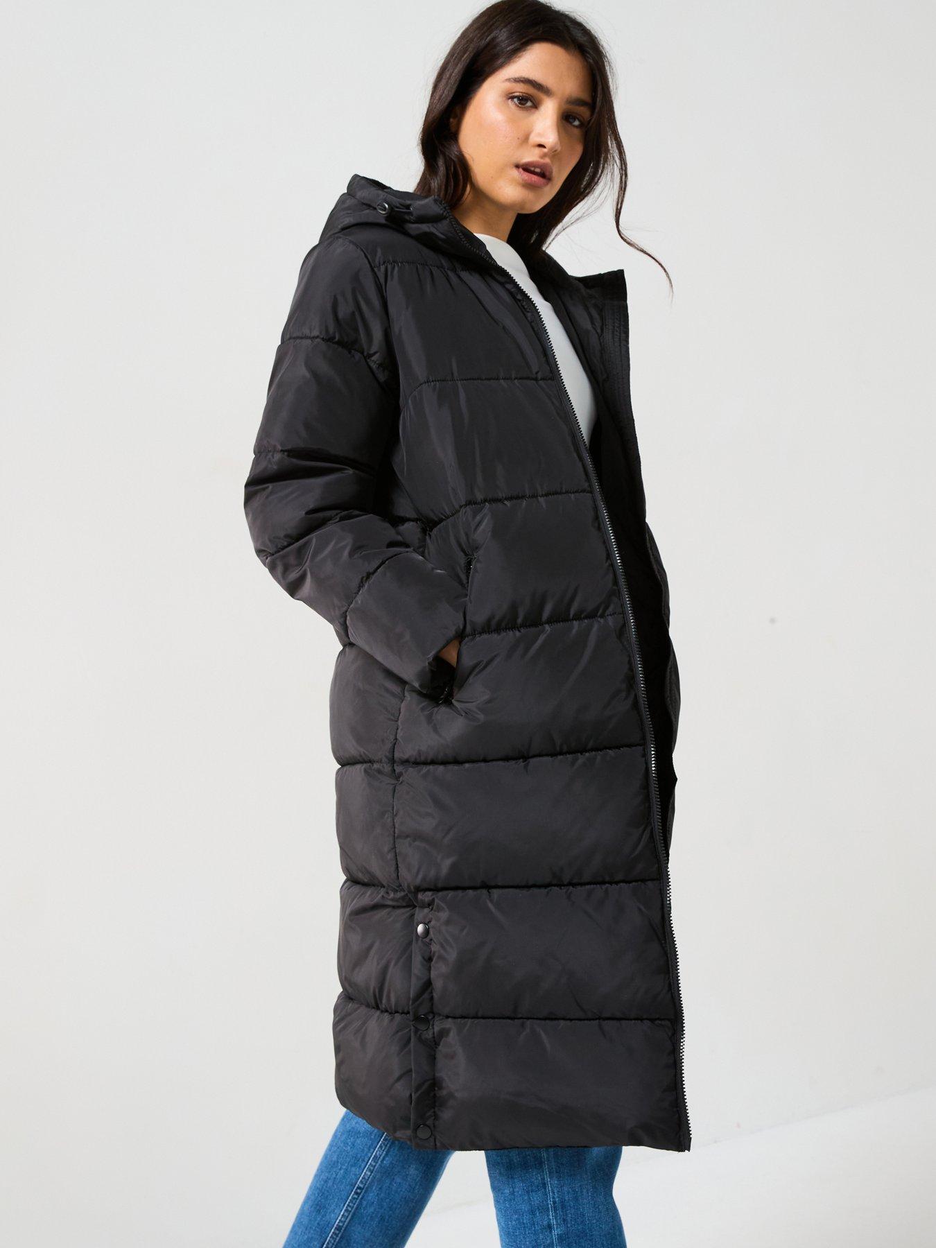 undefined Montana Long Puffer Jacket - Black