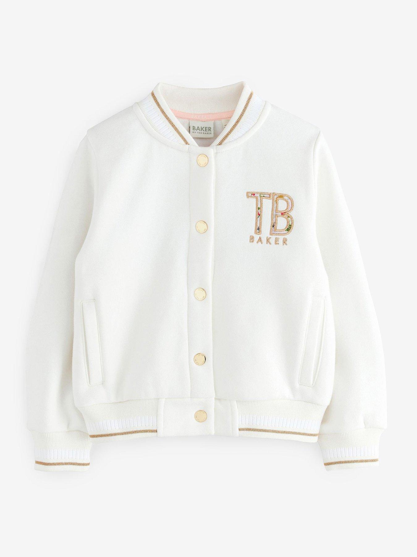 undefined Girls Varsity Jacket - Cream