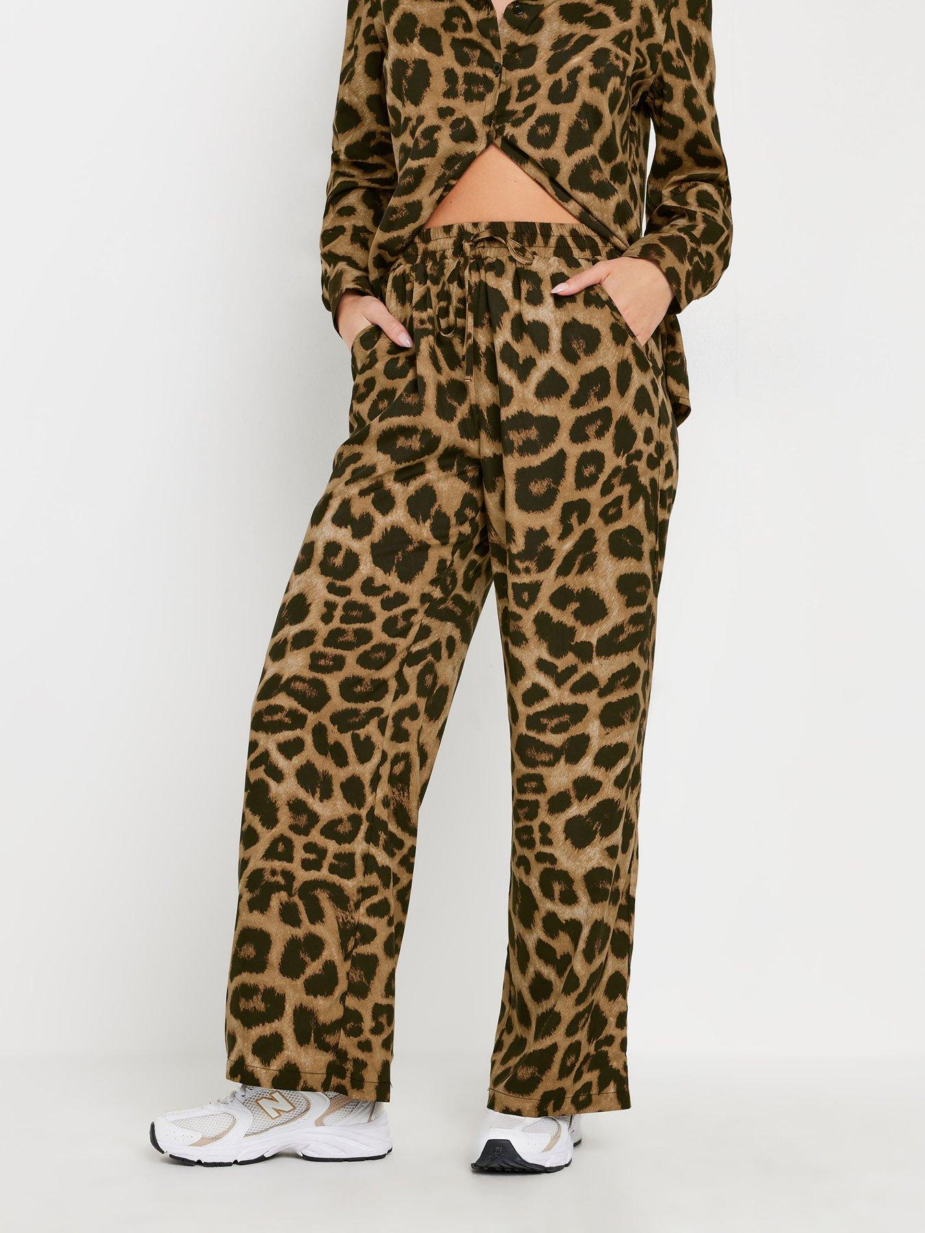 undefined Petite Wide Leg Trousers - Brown