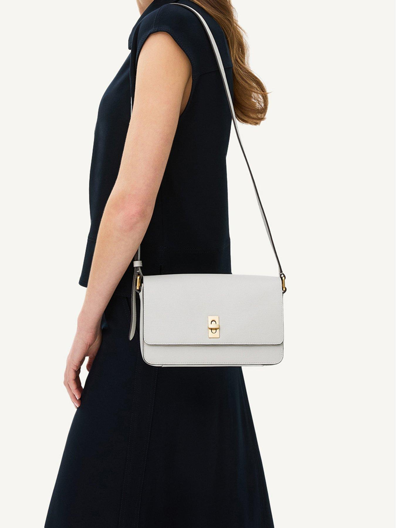 Radley Threadneedle Street Faux Lizard Small Flapover Crossbody - Beige