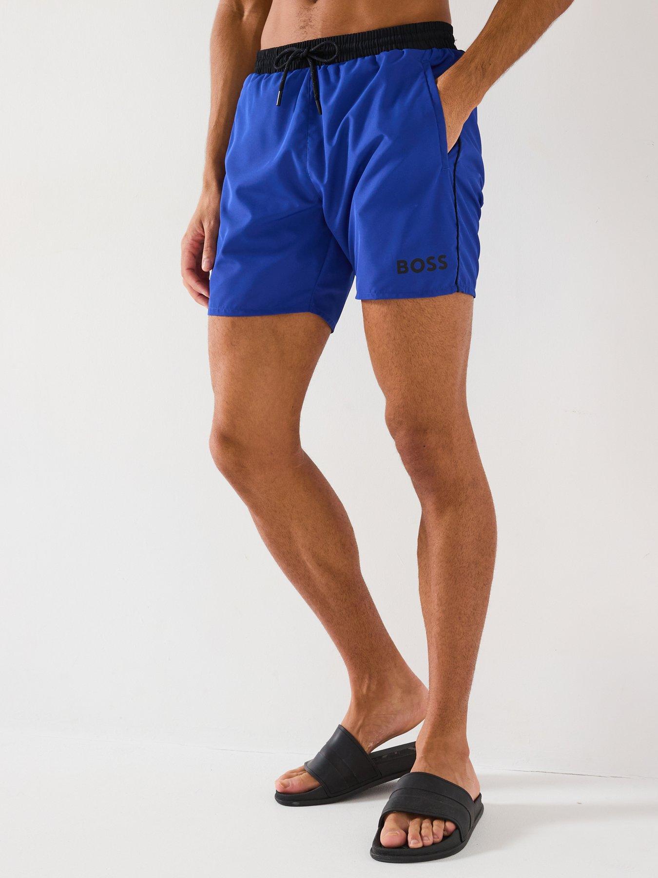 Image 1 of 6 of BOSS Starfish Swim Shorts - Blue