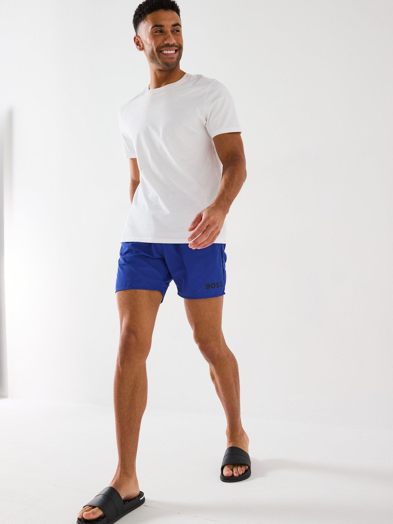 Image 3 of 6 of BOSS Starfish Swim Shorts - Blue