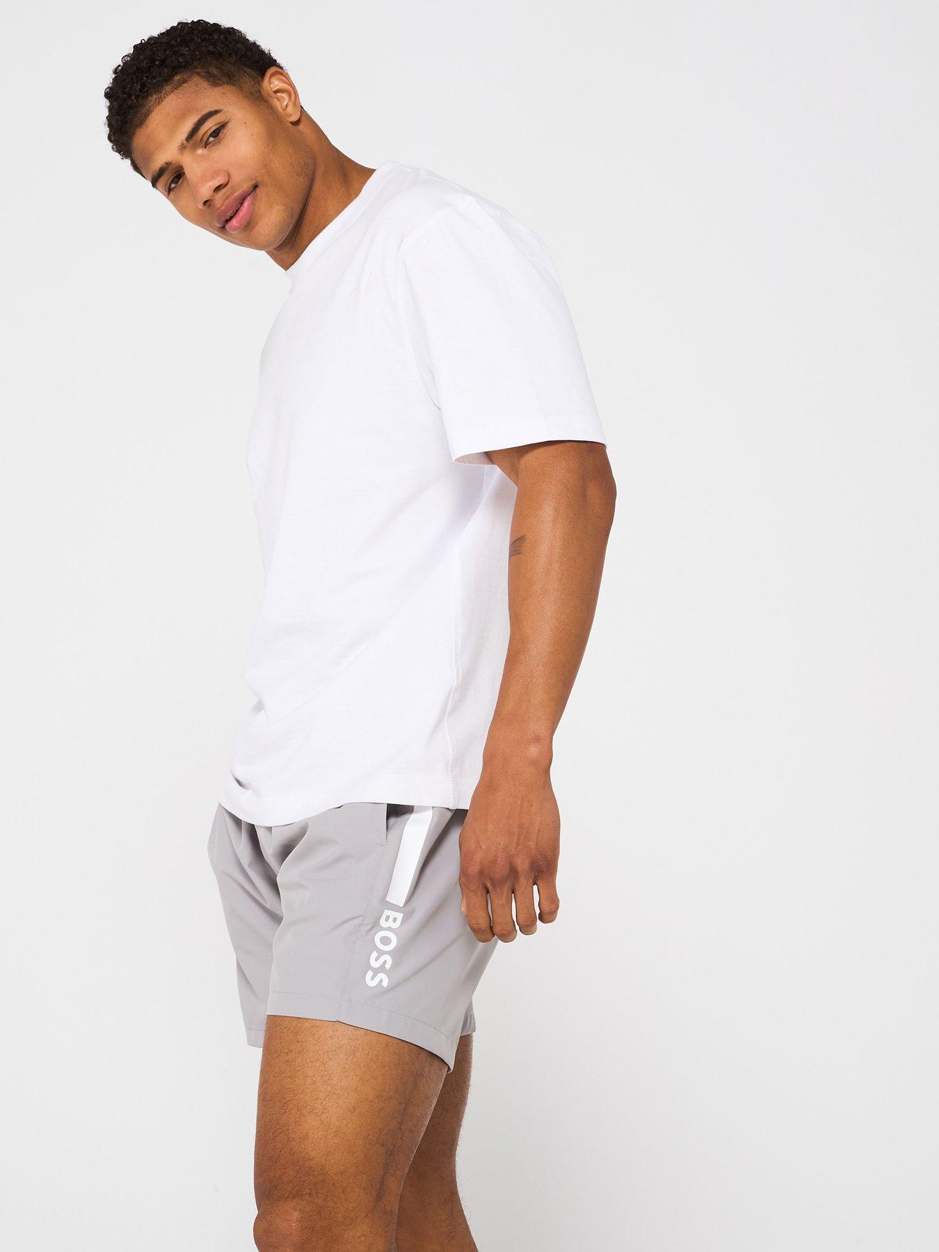 Image 6 of 6 of BOSS Dolphin Swim Shorts -Grey