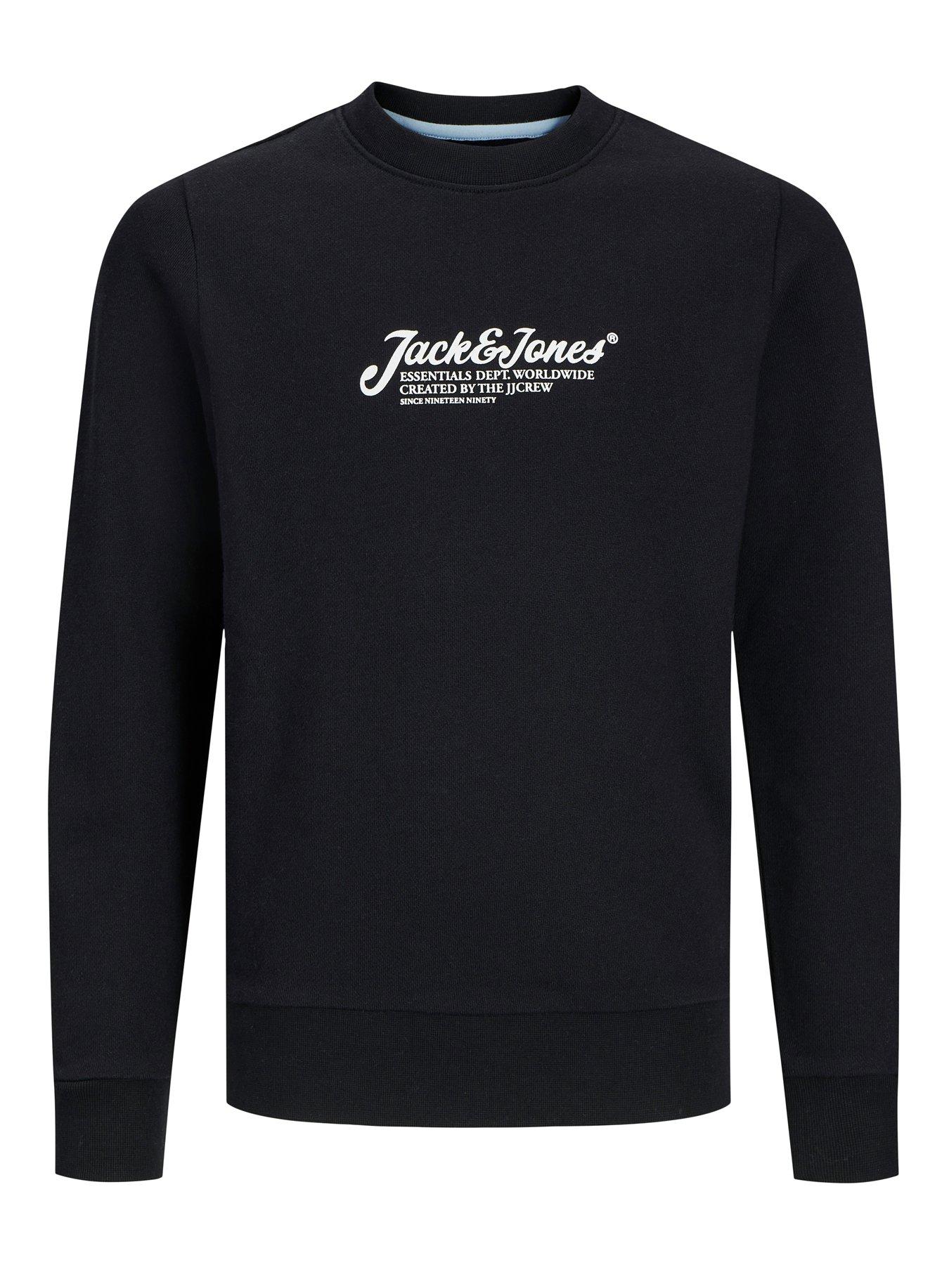 Image 4 of 5 of Jack & Jones Junior Boys Beau Sweat, T-Shirt And Shorts Set - Black
