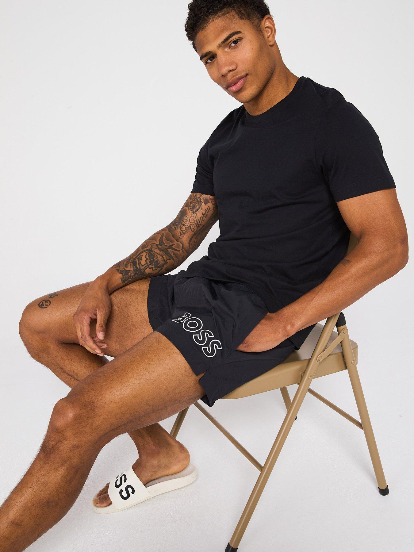 Image 6 of 6 of BOSS Mooneye Swim Shorts - Black