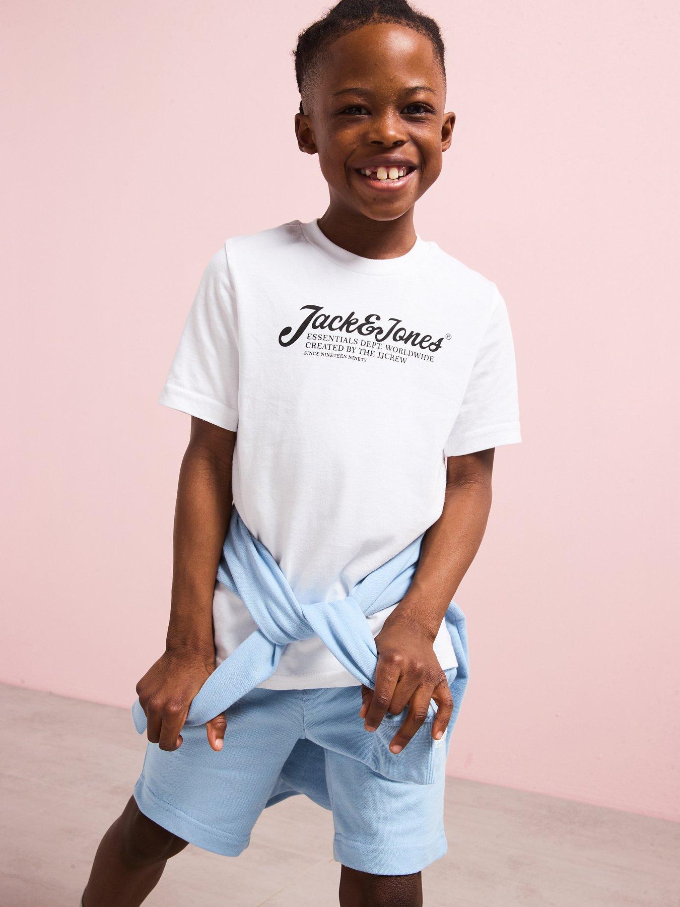 undefined Boys Beau Hoodie, T-Shirt and Shorts Set - Chambray Blue