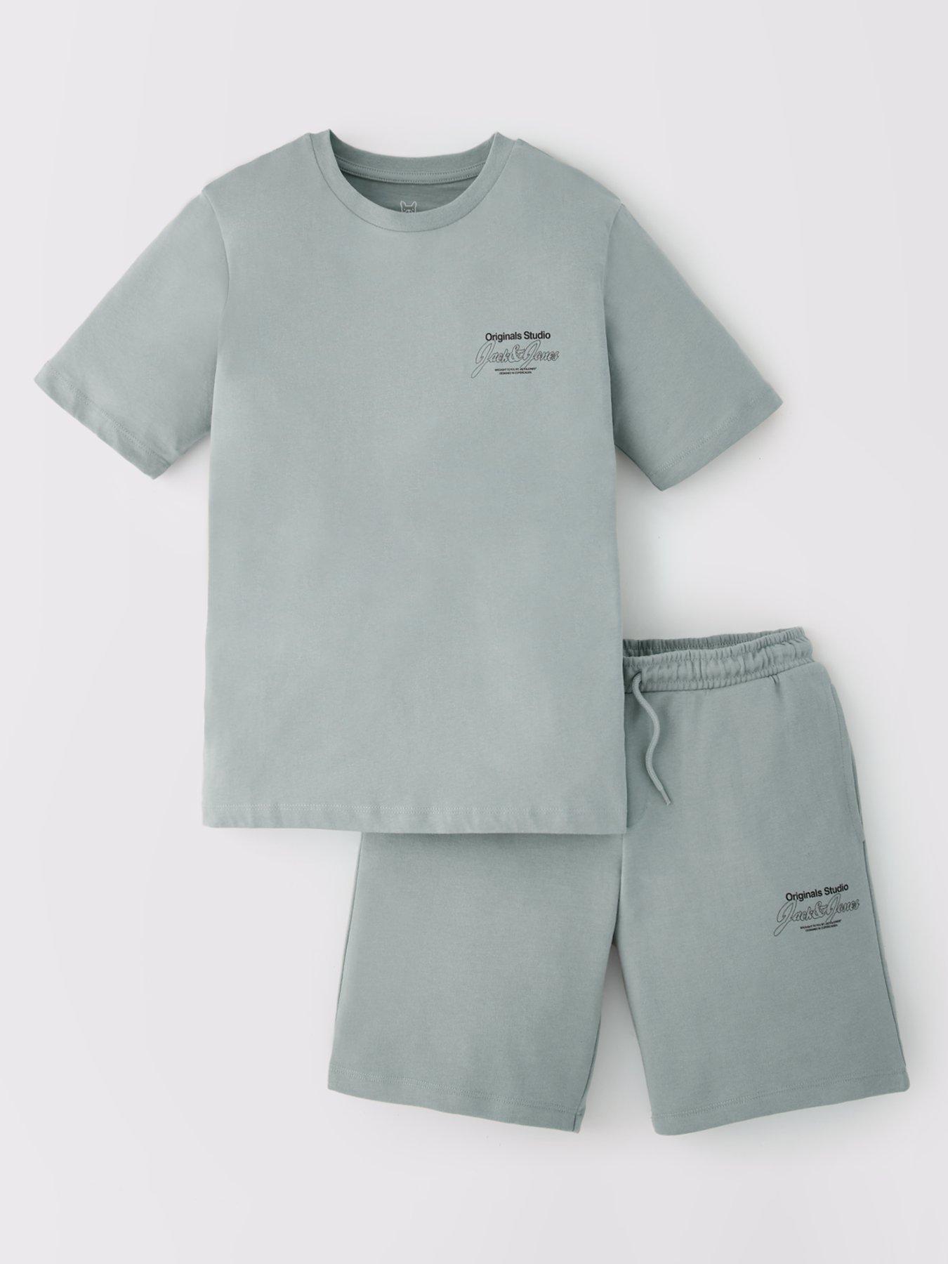 undefined Boys Niko T-Shirt & Shorts Set - Iceberg Green