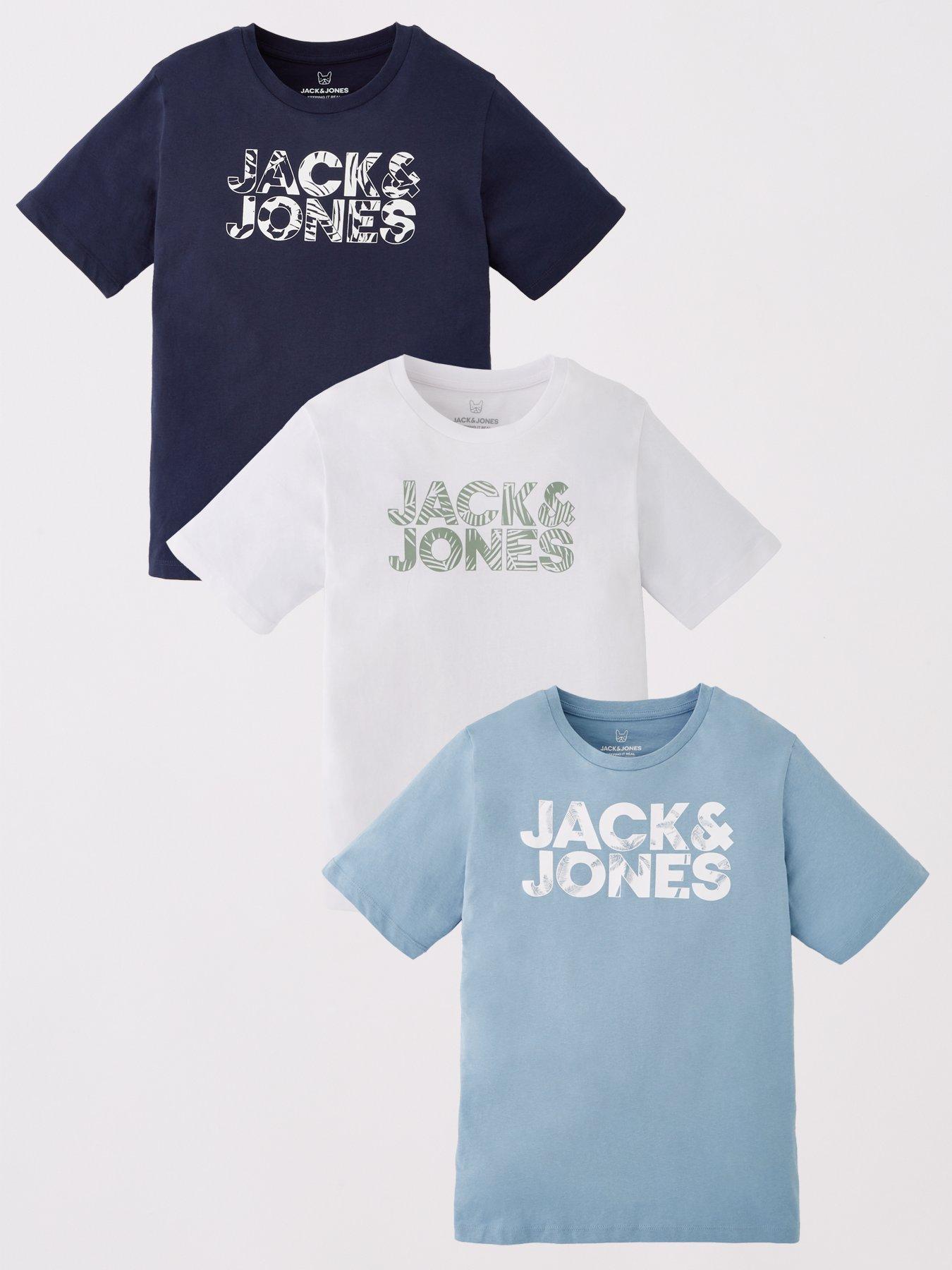 undefined Boys 3 Pack Floral Brand T-Shirts - Multi