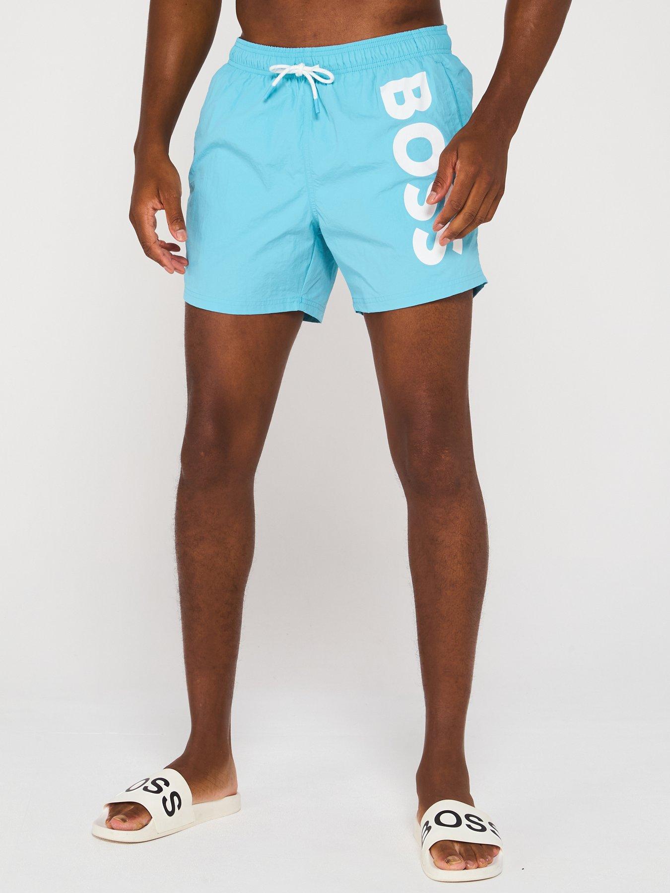 undefined Octopus Swim Shorts - Light Blue