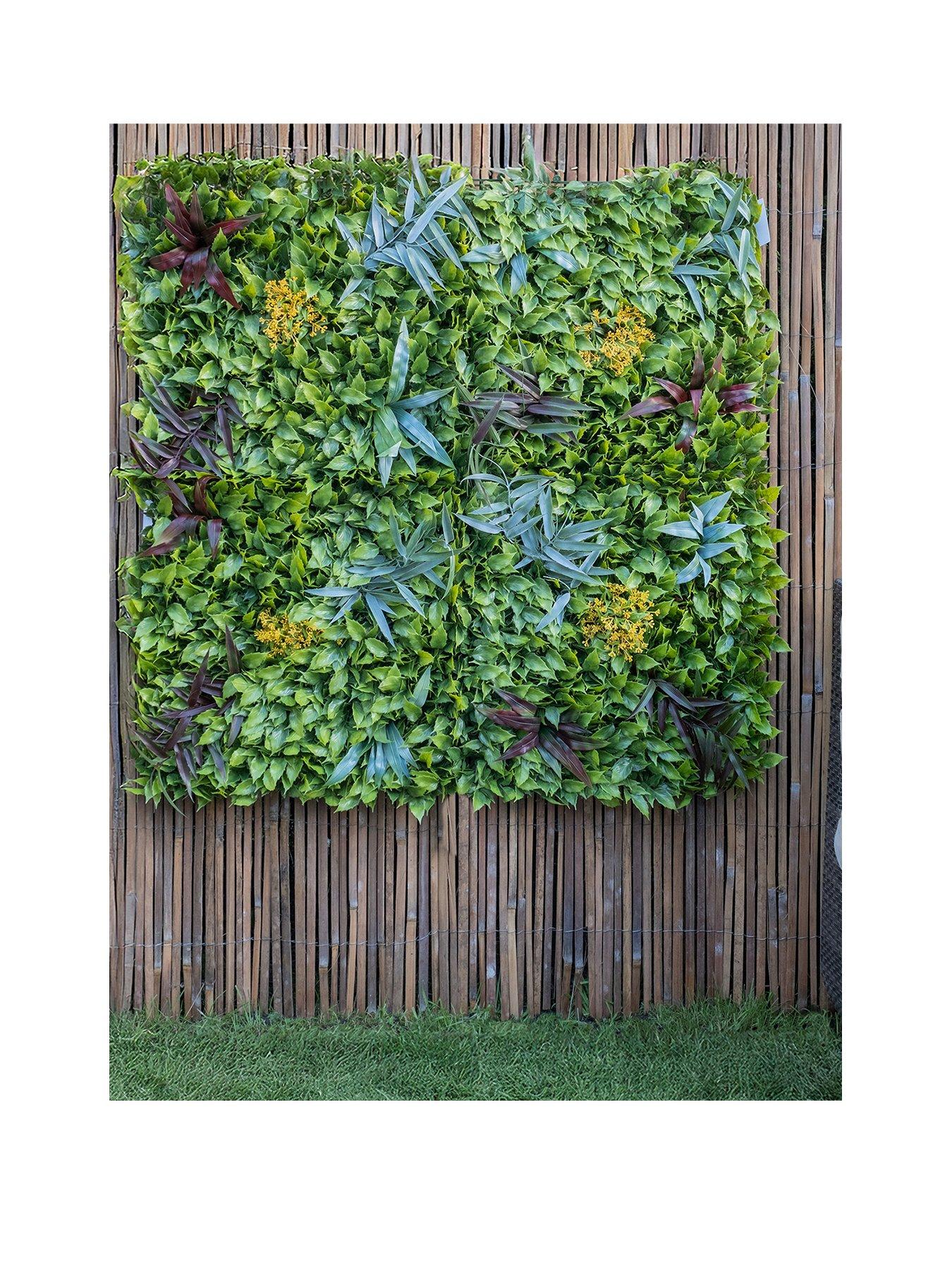 Product photograph of Scottish Everlastings Outdoor Artificial Living Wall Set Of 4 Panels from very.co.uk