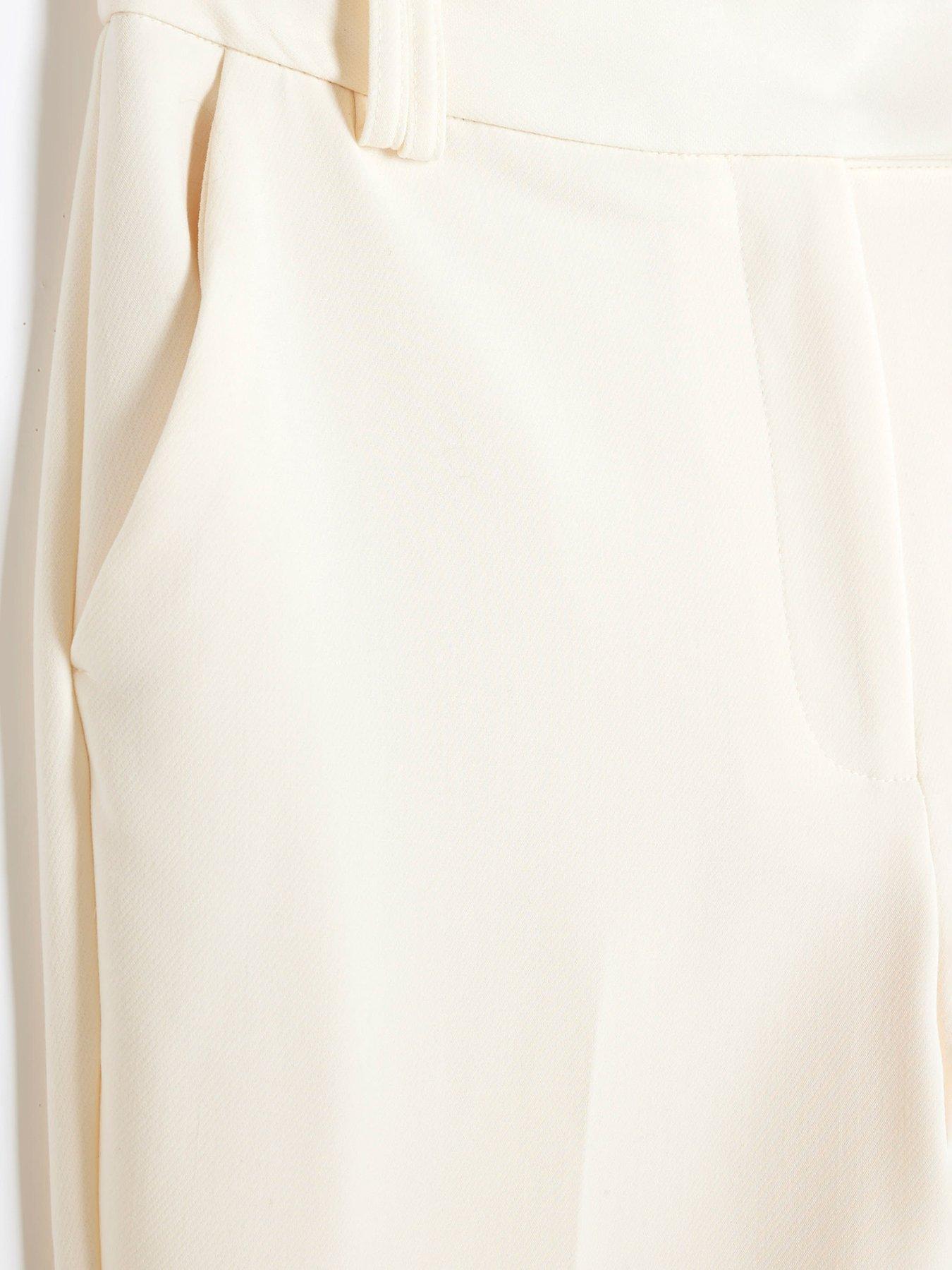 Image 5 of 5 of River Island Slim Flare Trouser - Cream