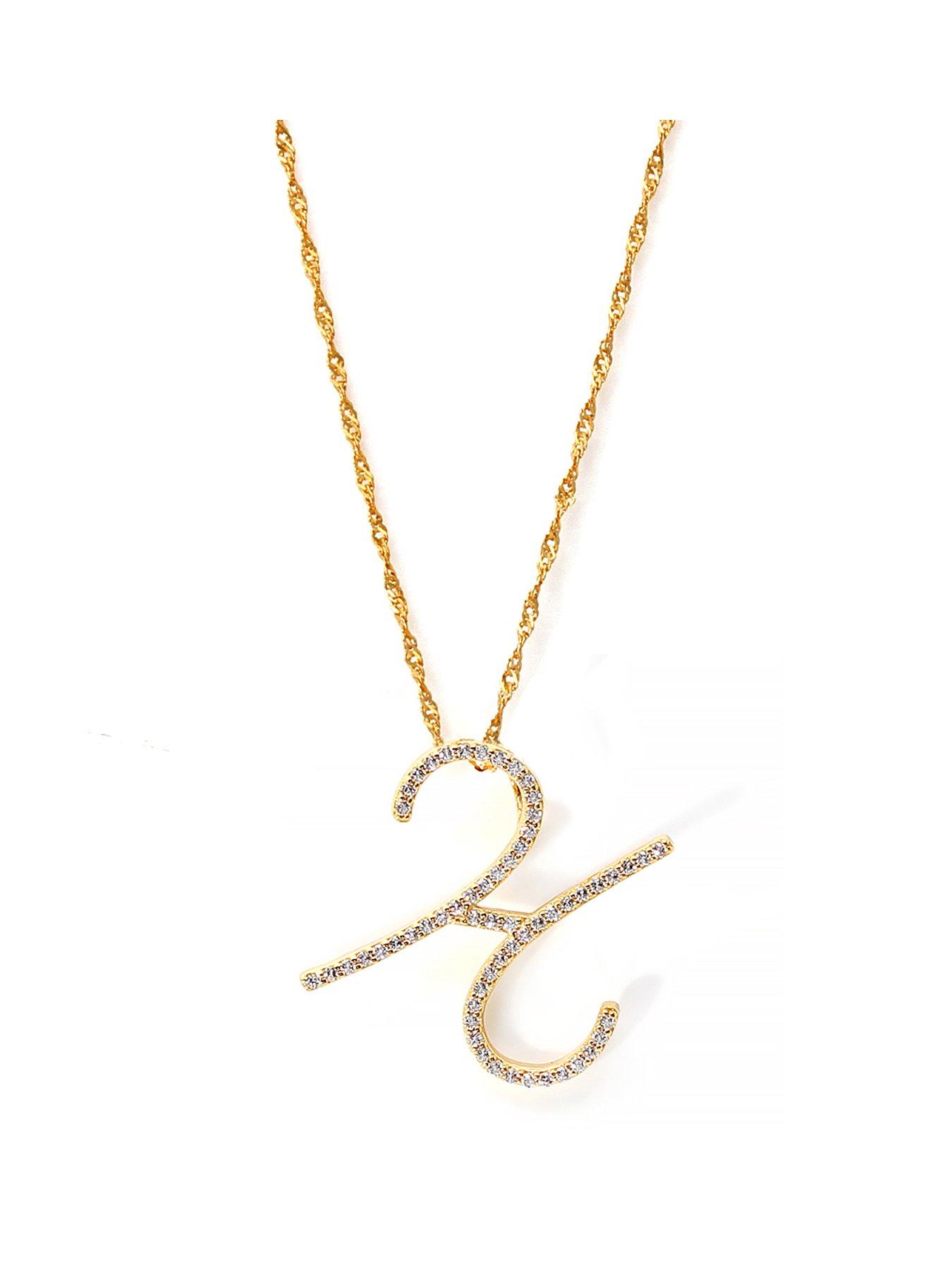 Say It With Luxe CZ Initial Necklace - Yellow Gold