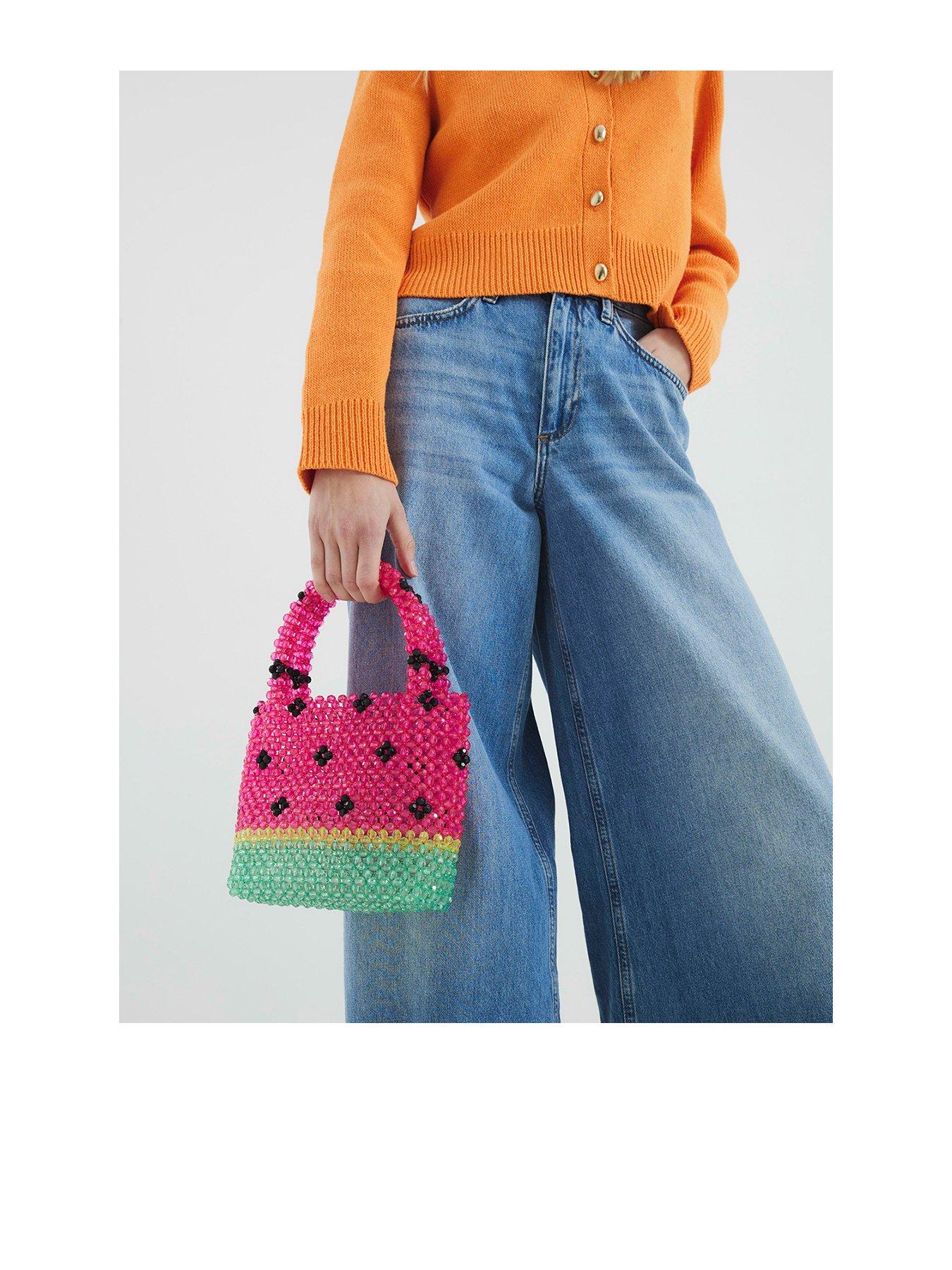 undefined Watermelon Beaded Grab - Red