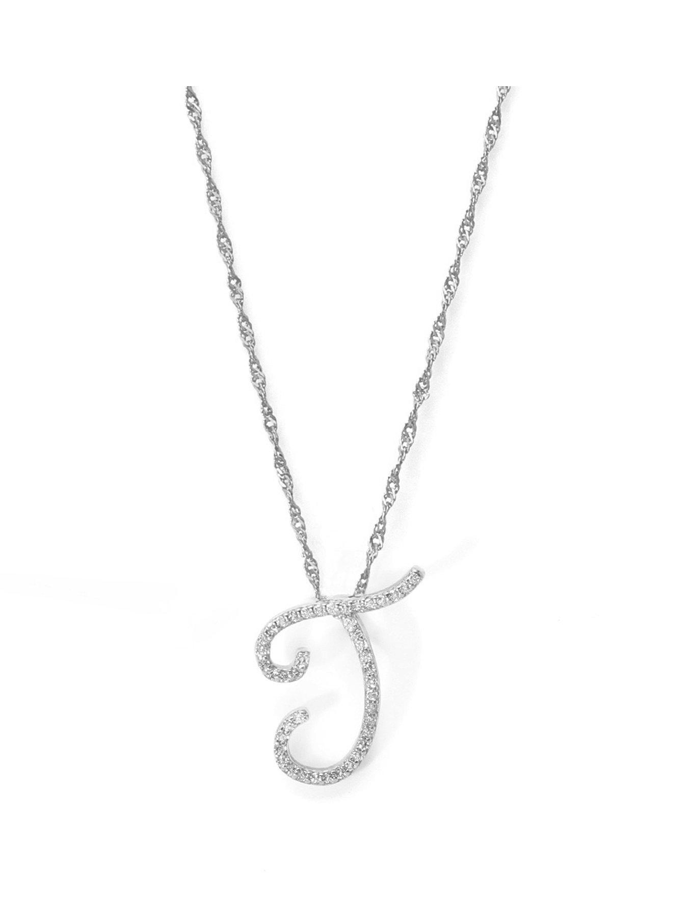 Say It With Luxe CZ Initial Necklace - Silver