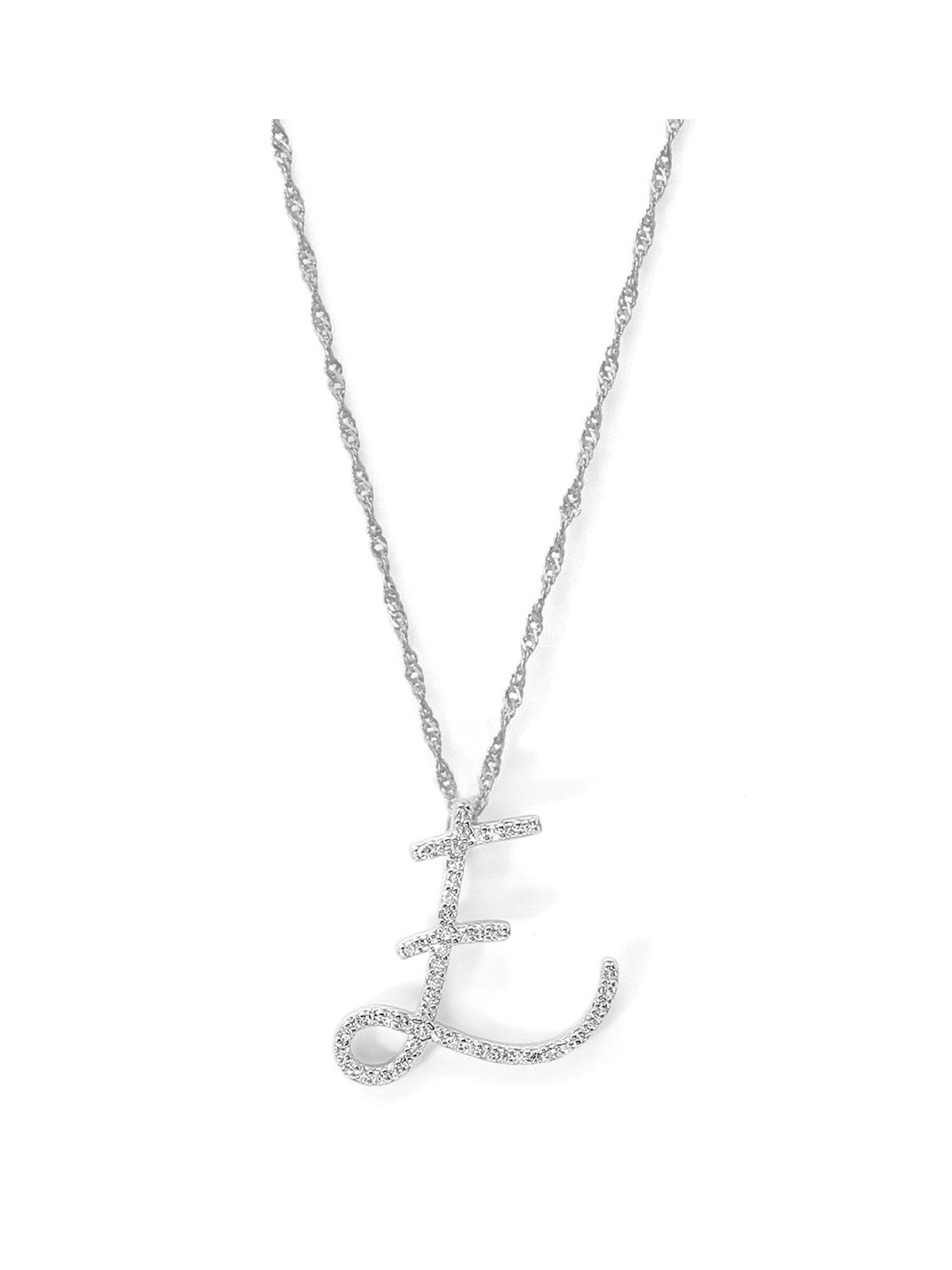 Say It With Luxe CZ Initial Necklace - Silver