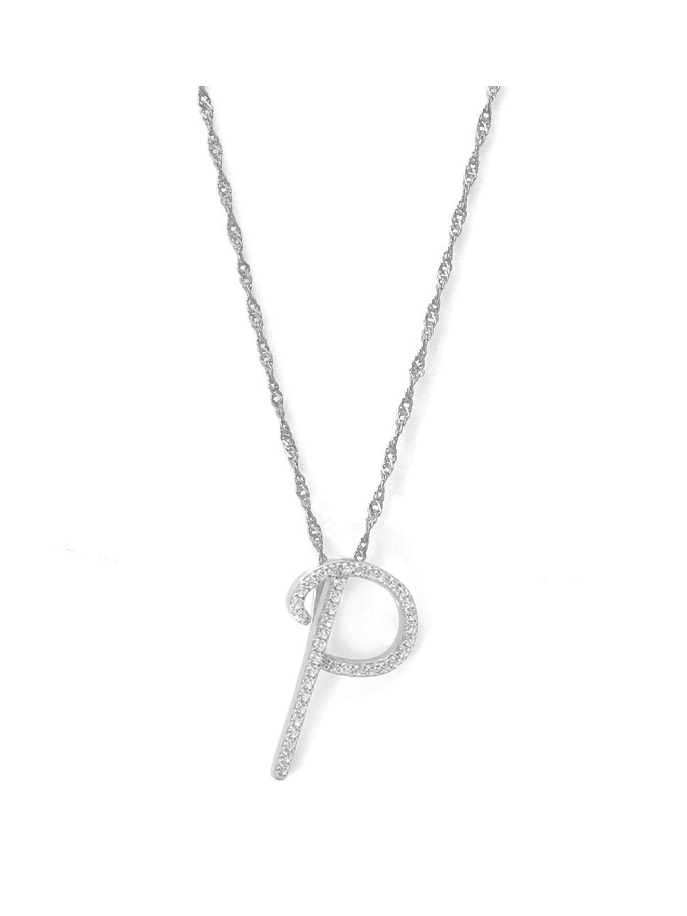 Say It With Luxe CZ Initial Necklace - Silver