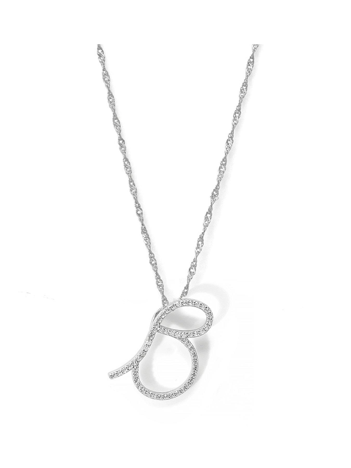 Say It With Luxe CZ Initial Necklace - Silver