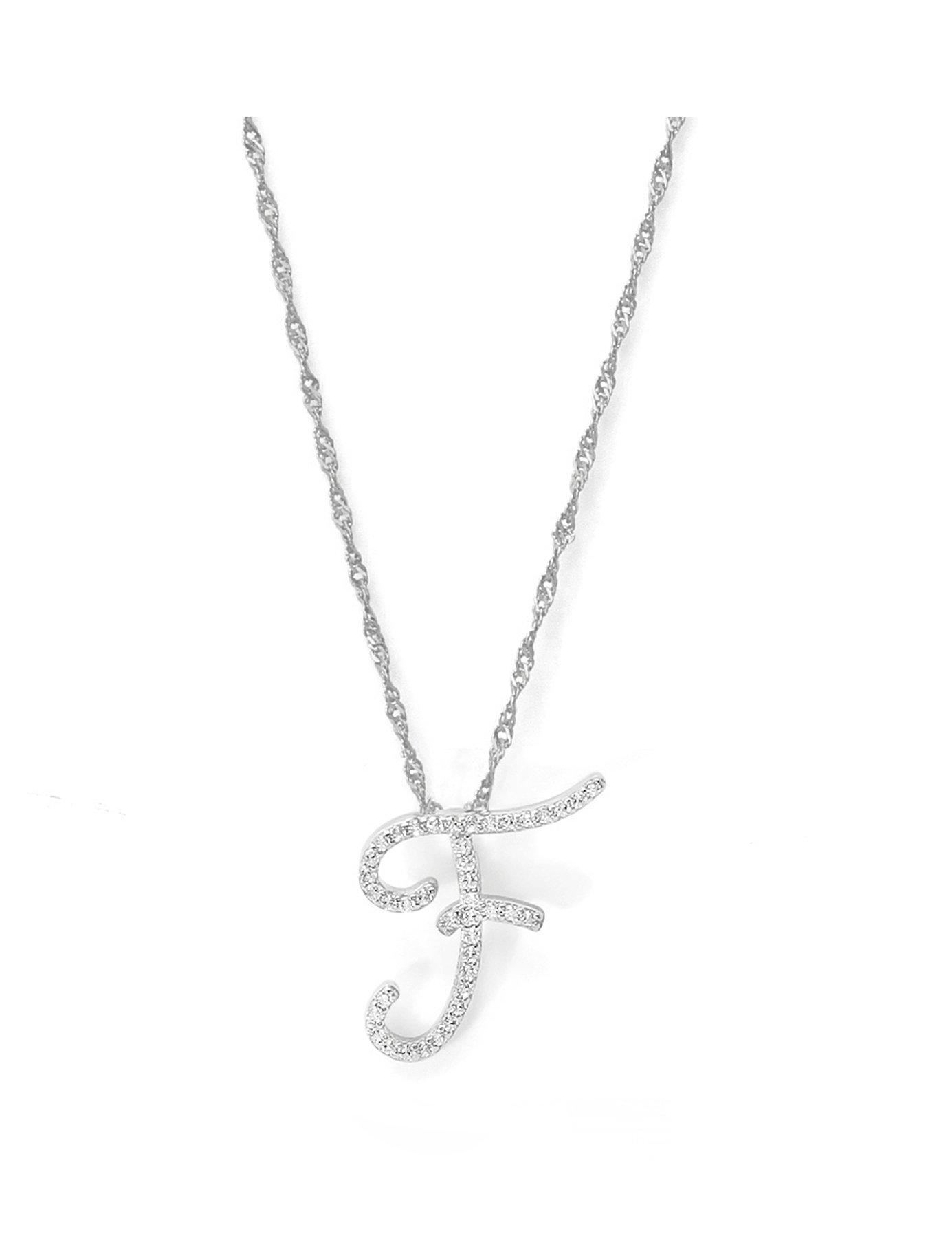 Say It With Luxe CZ Initial Necklace - Silver