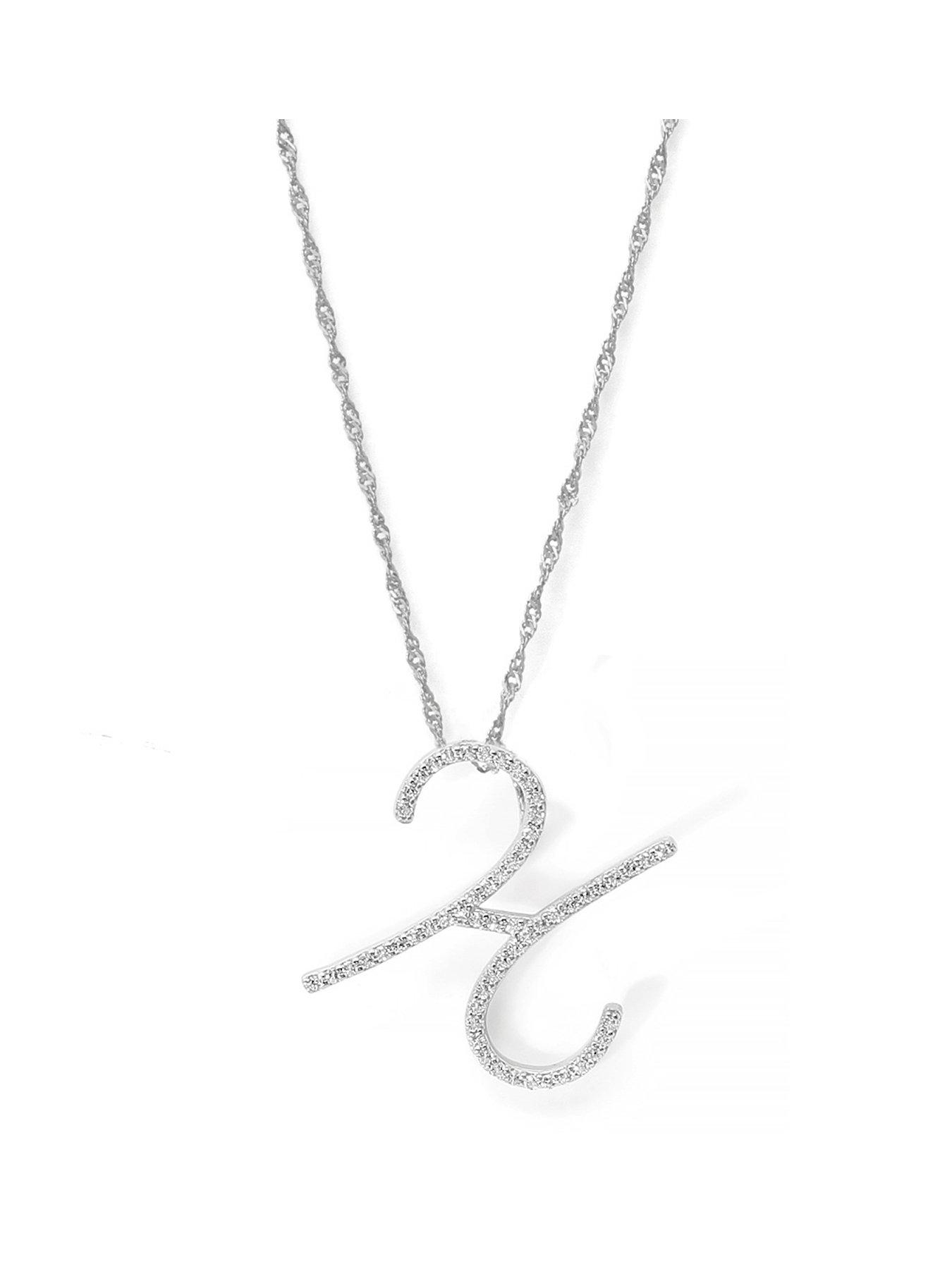 Say It With Luxe CZ Initial Necklace - Silver