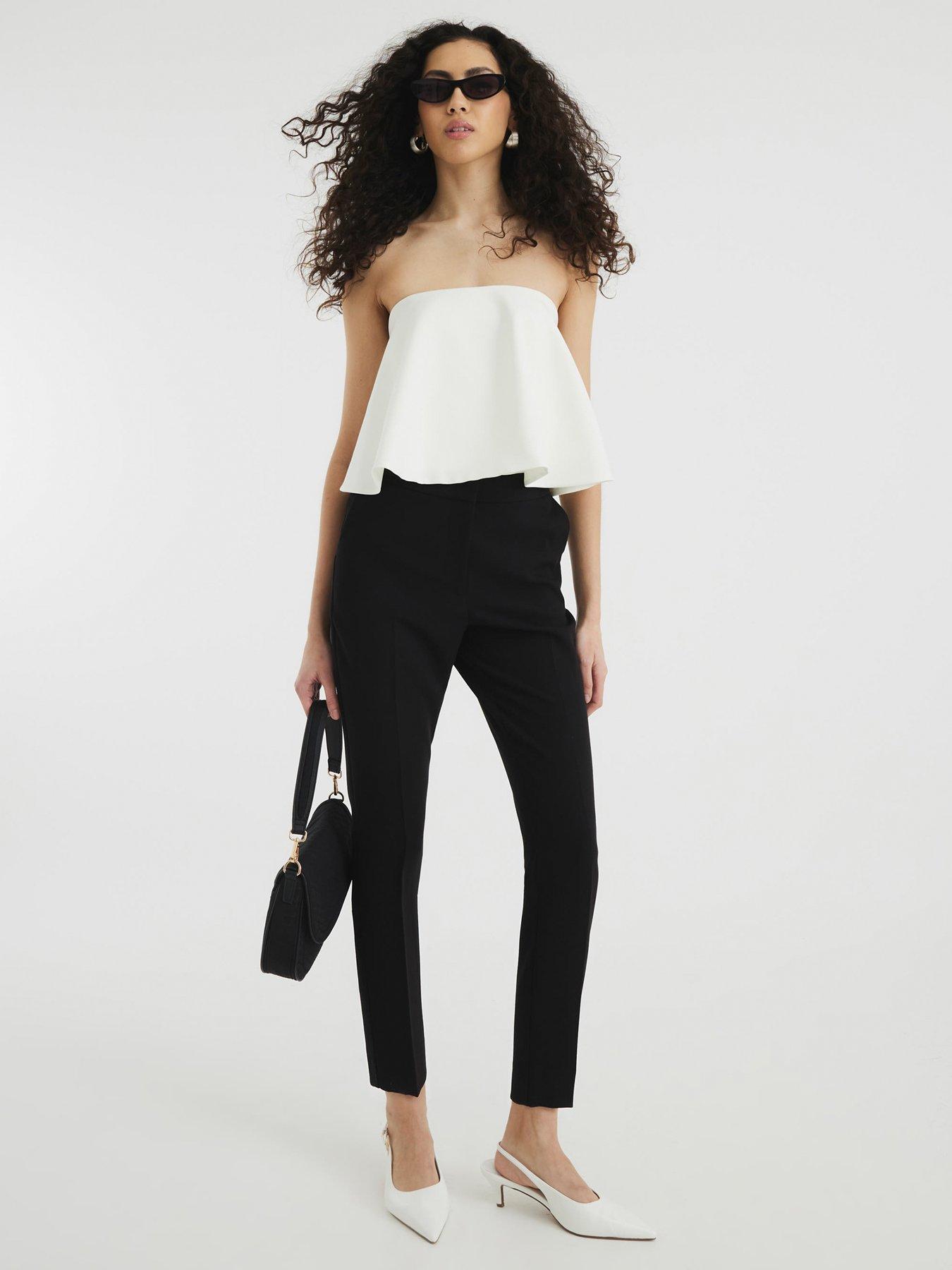 Image 3 of 4 of River Island Draped Bandeau Top - White